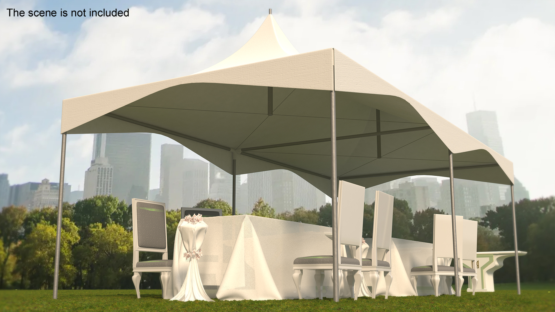 Outdoor Party Tent White 3D model