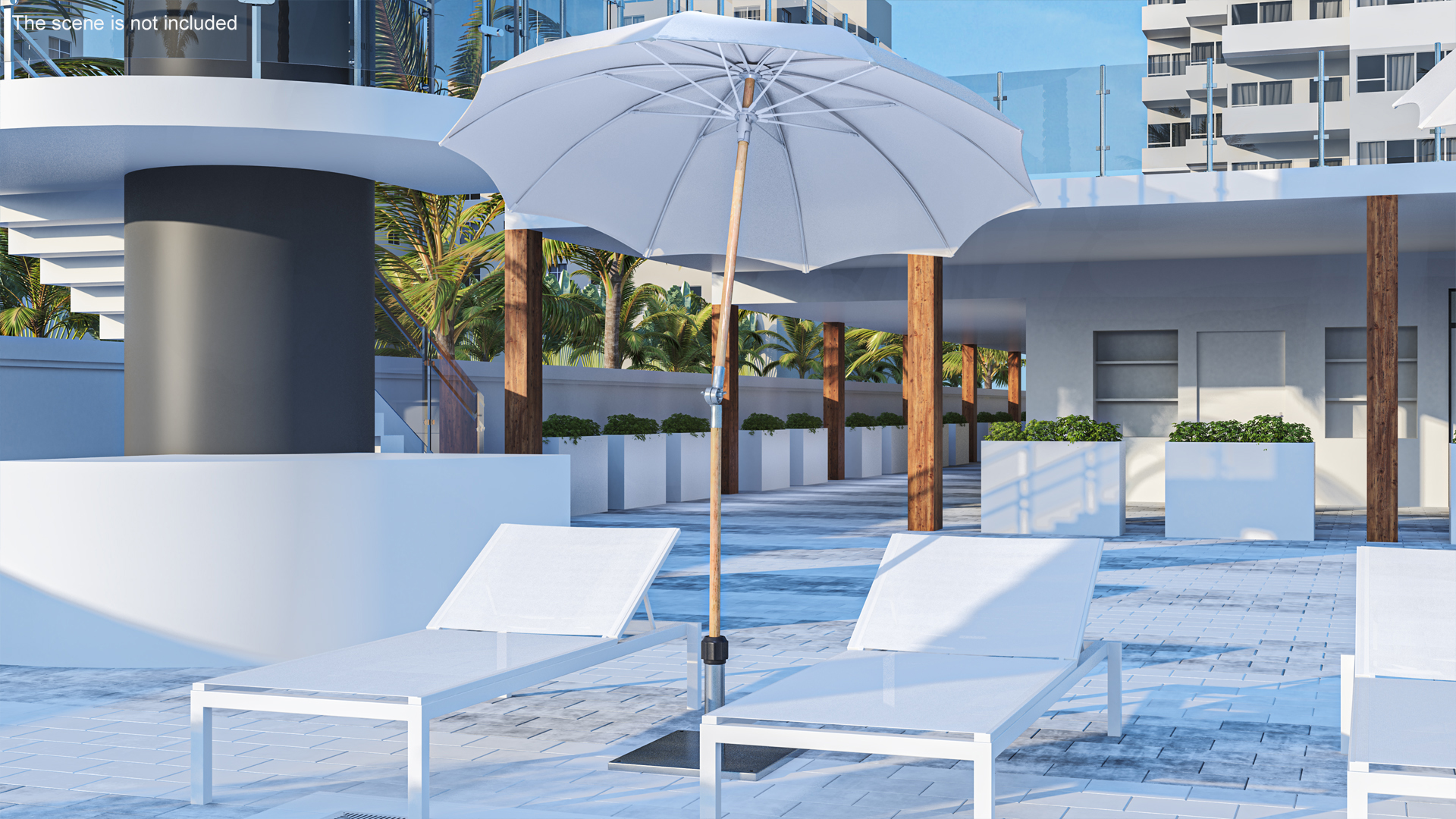 3D model Adjustable Garden Sun Umbrella