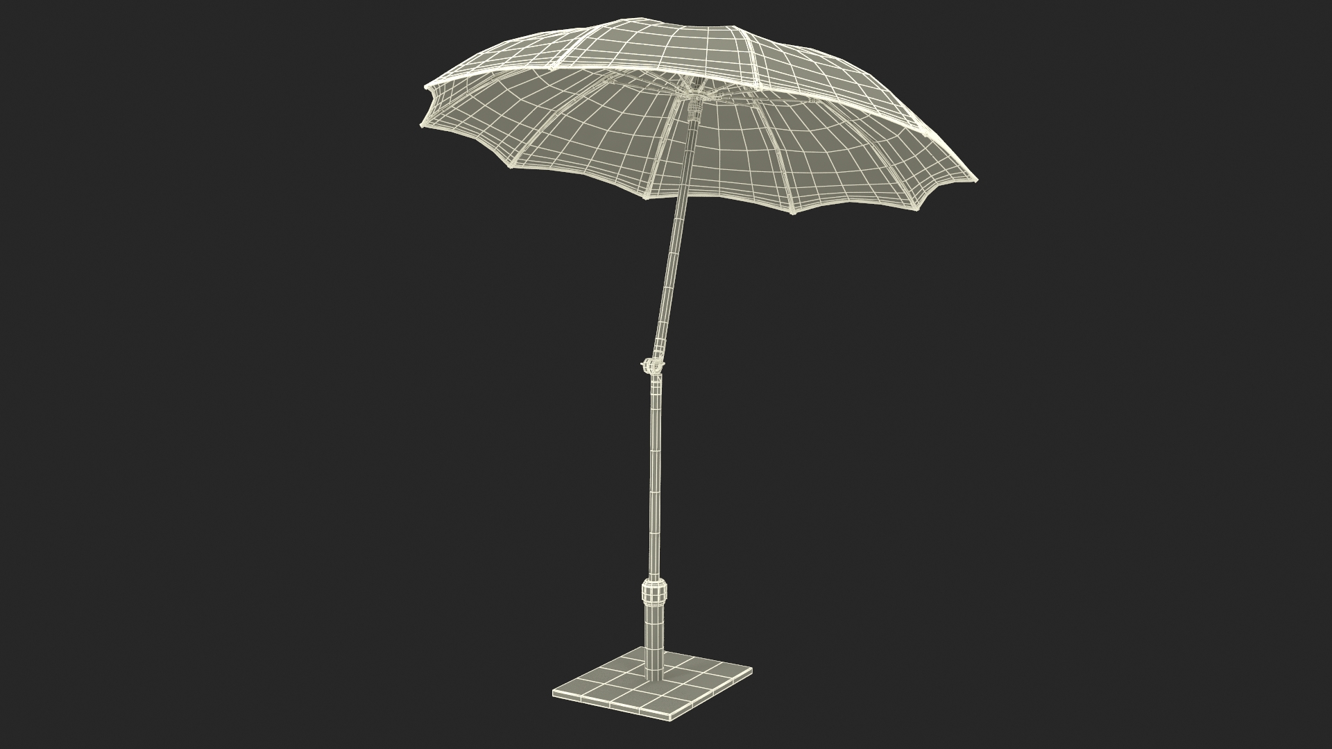 3D model Adjustable Garden Sun Umbrella