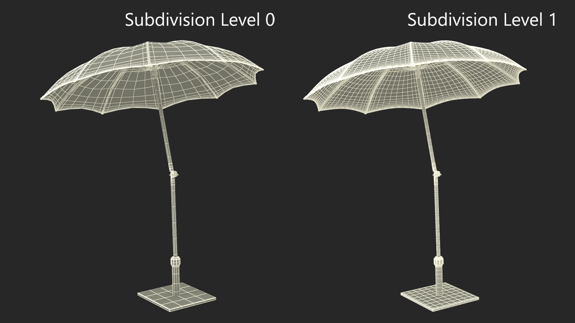3D model Adjustable Garden Sun Umbrella