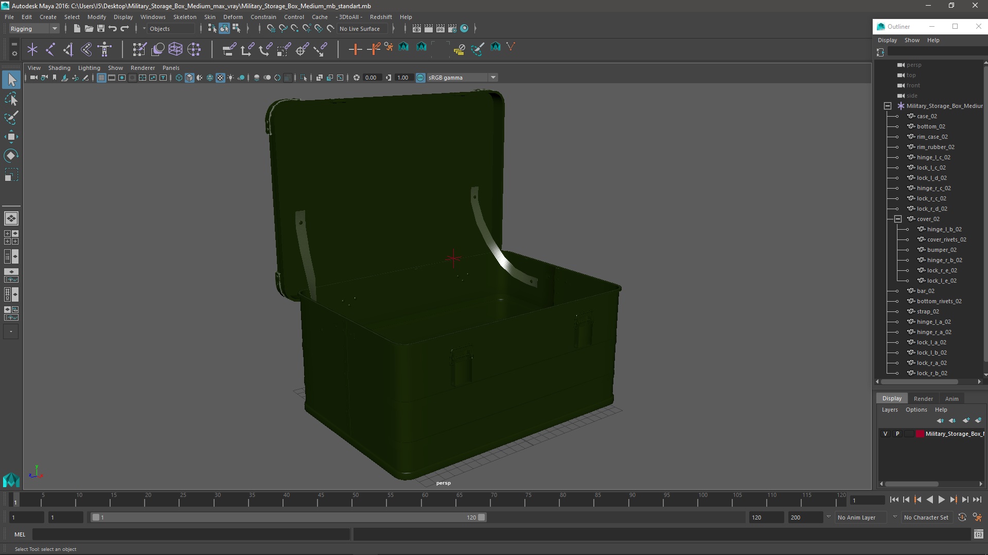 Military Storage Box Medium 3D