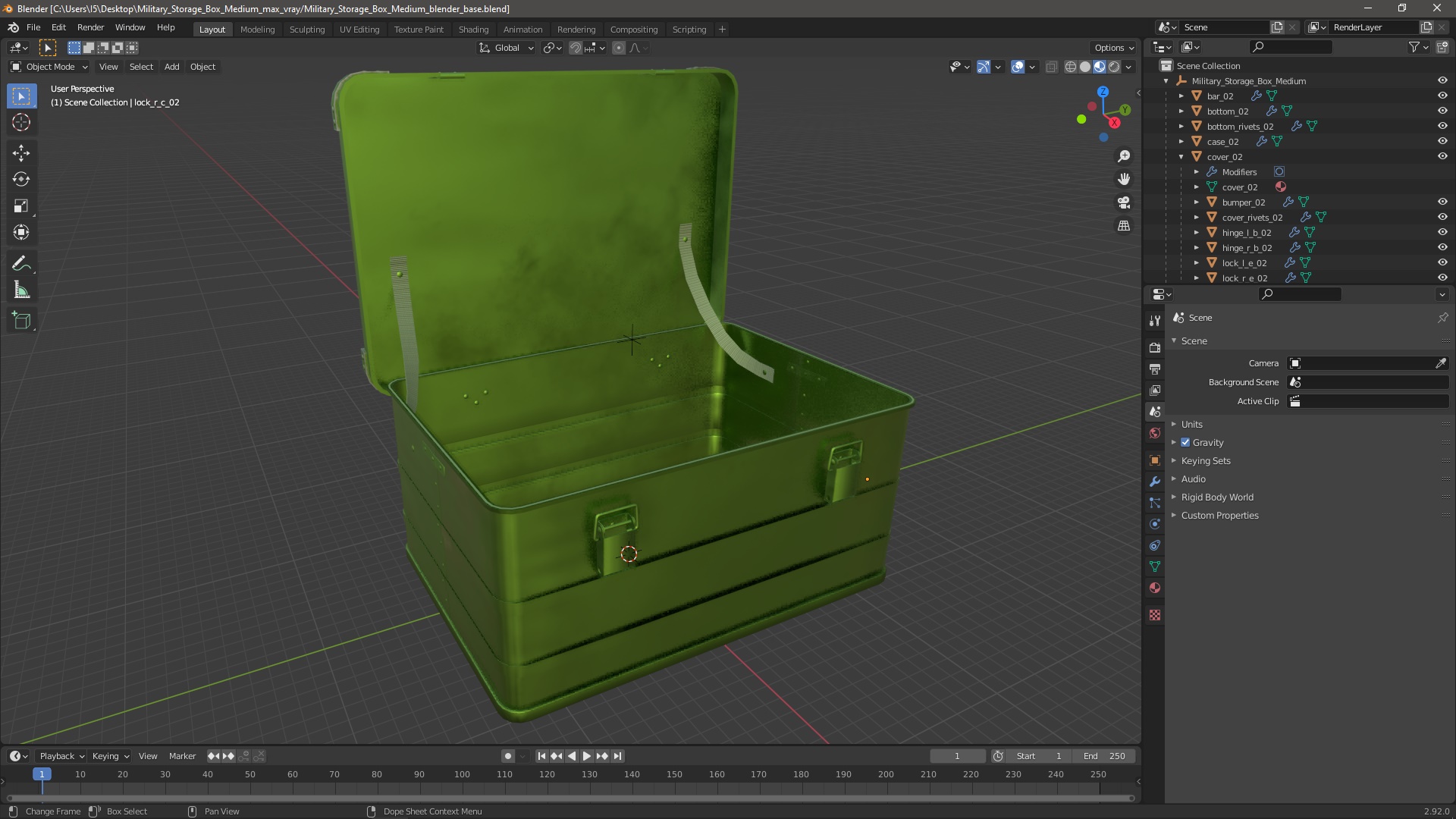 Military Storage Box Medium 3D