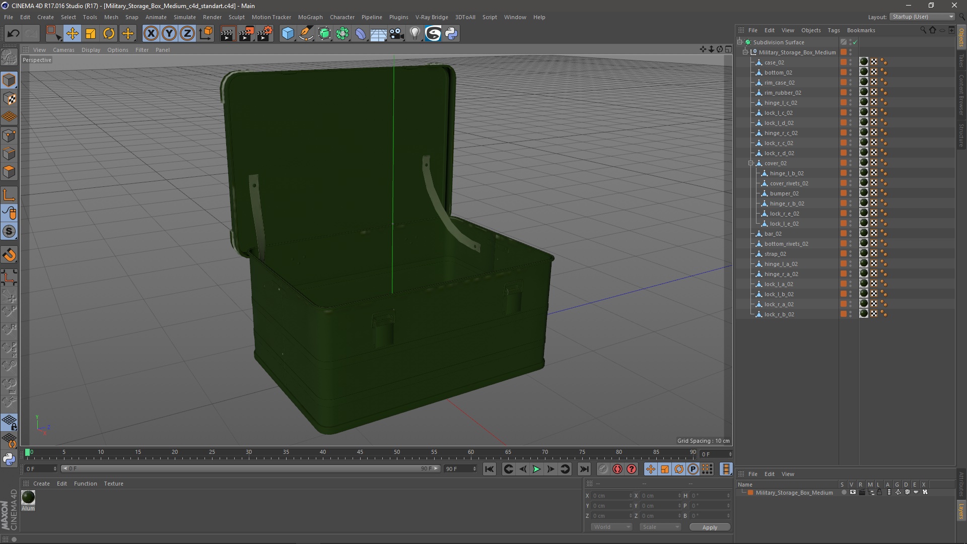 Military Storage Box Medium 3D