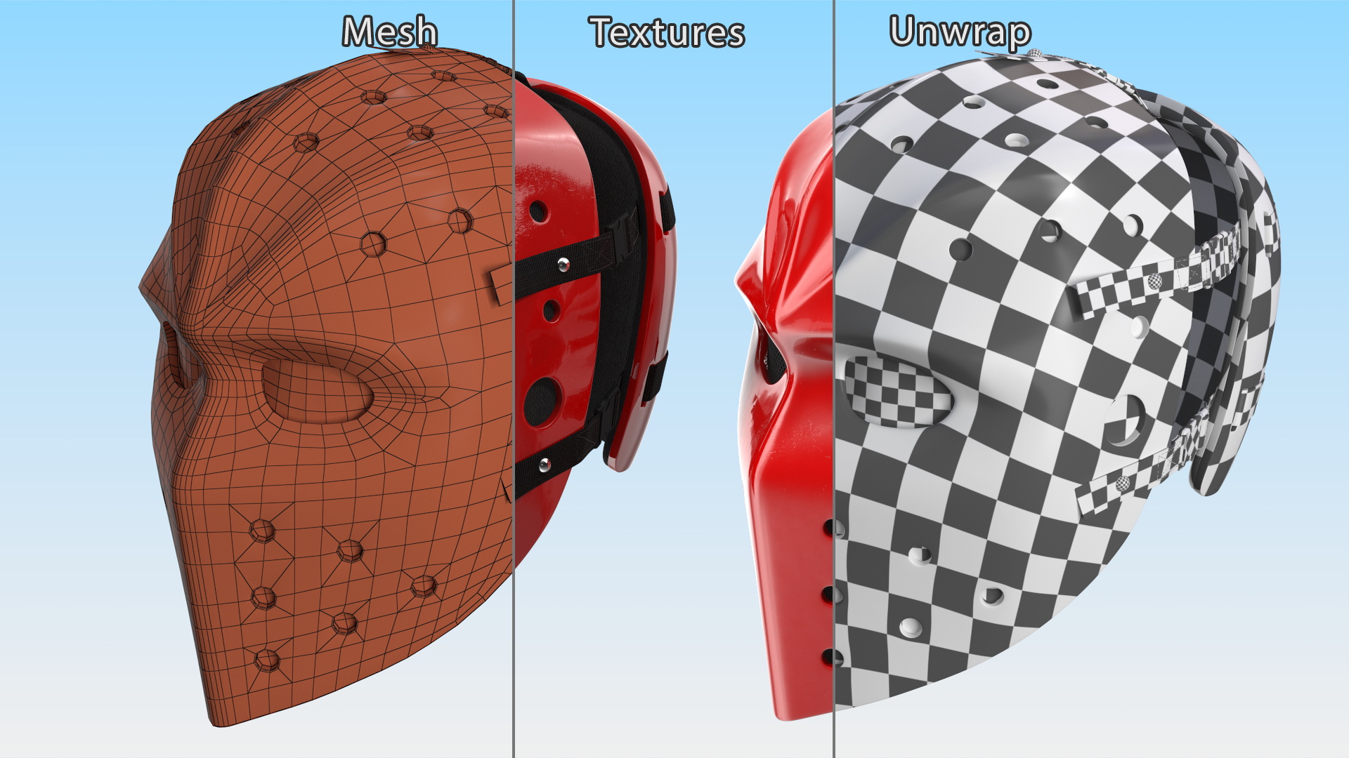 3D Hockey Goalie Mask model