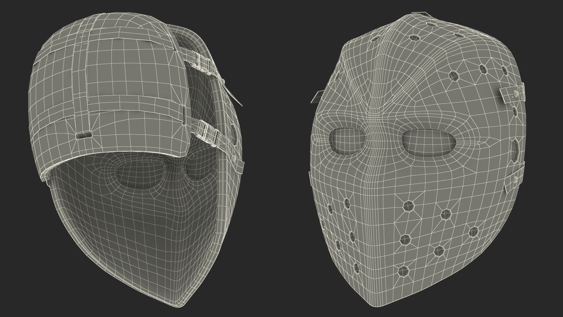 3D Hockey Goalie Mask model