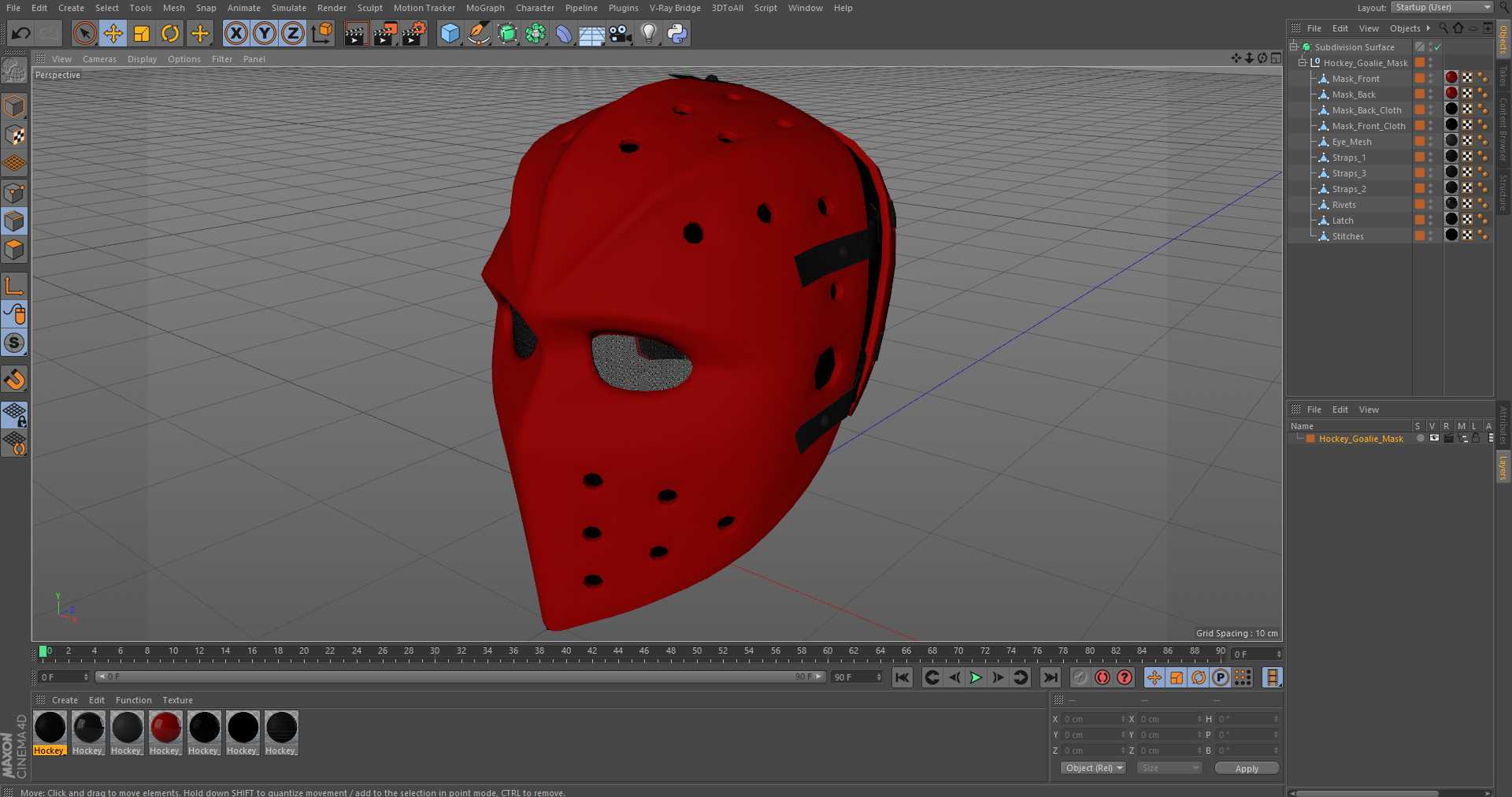 3D Hockey Goalie Mask model