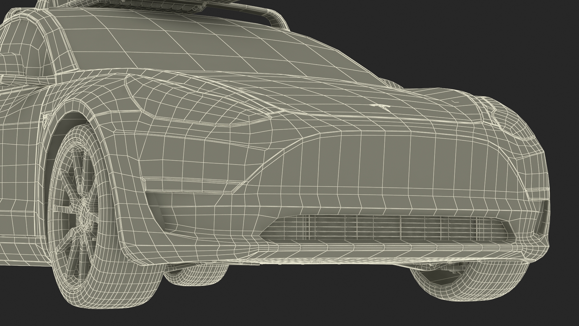 3D Tesla with Thule Car Roofbox on Roof Rack