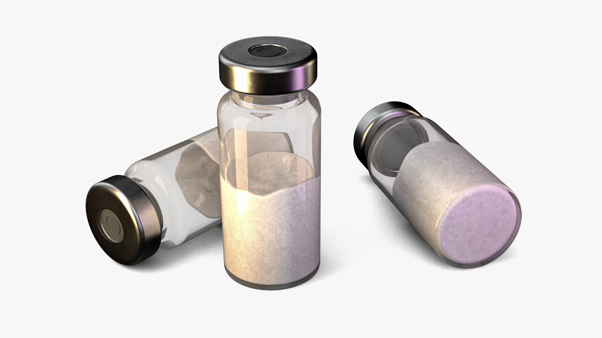 3D model Sterile Serum Vial with Powder