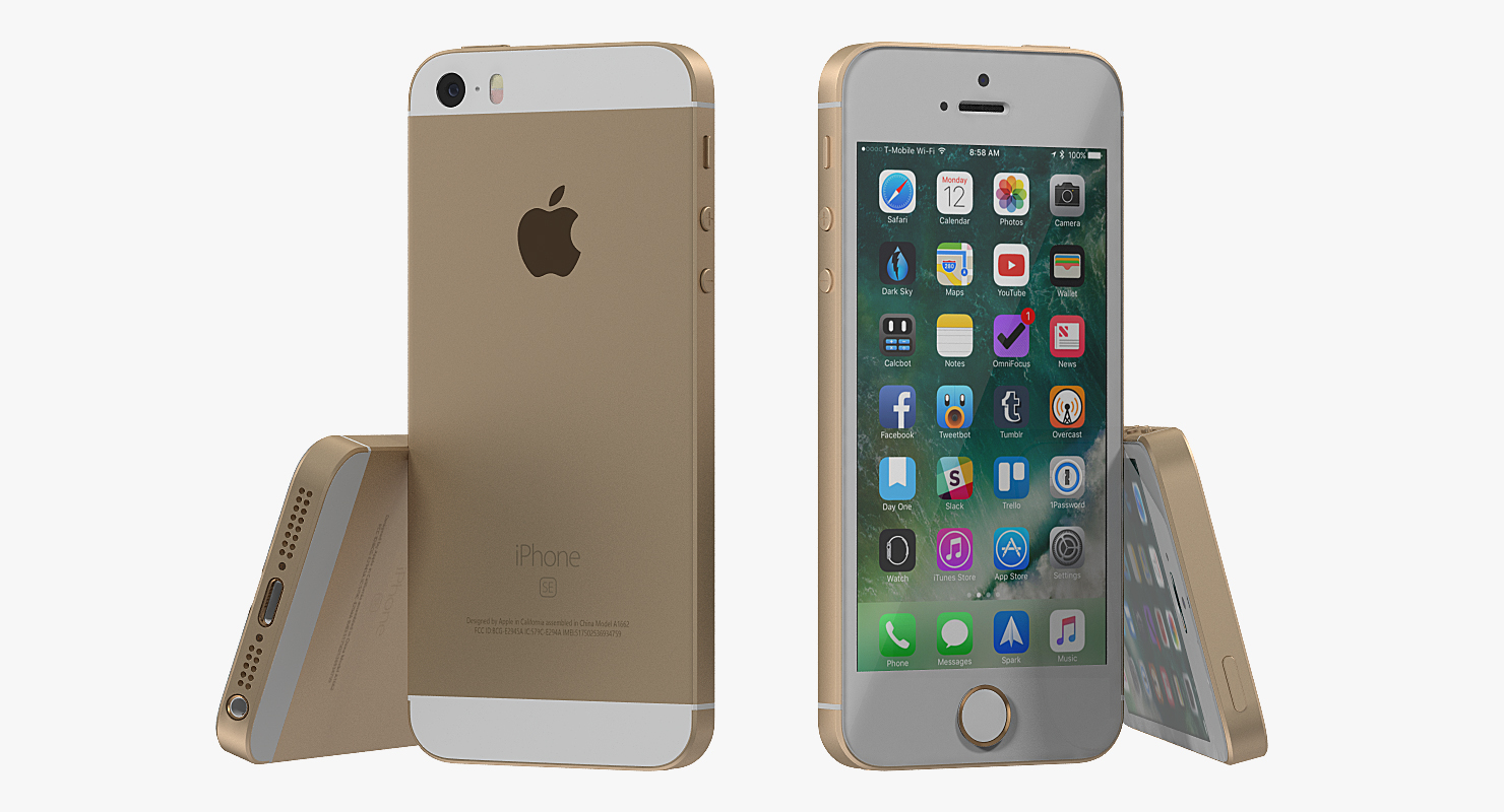 iPhone SE Gold 3D model