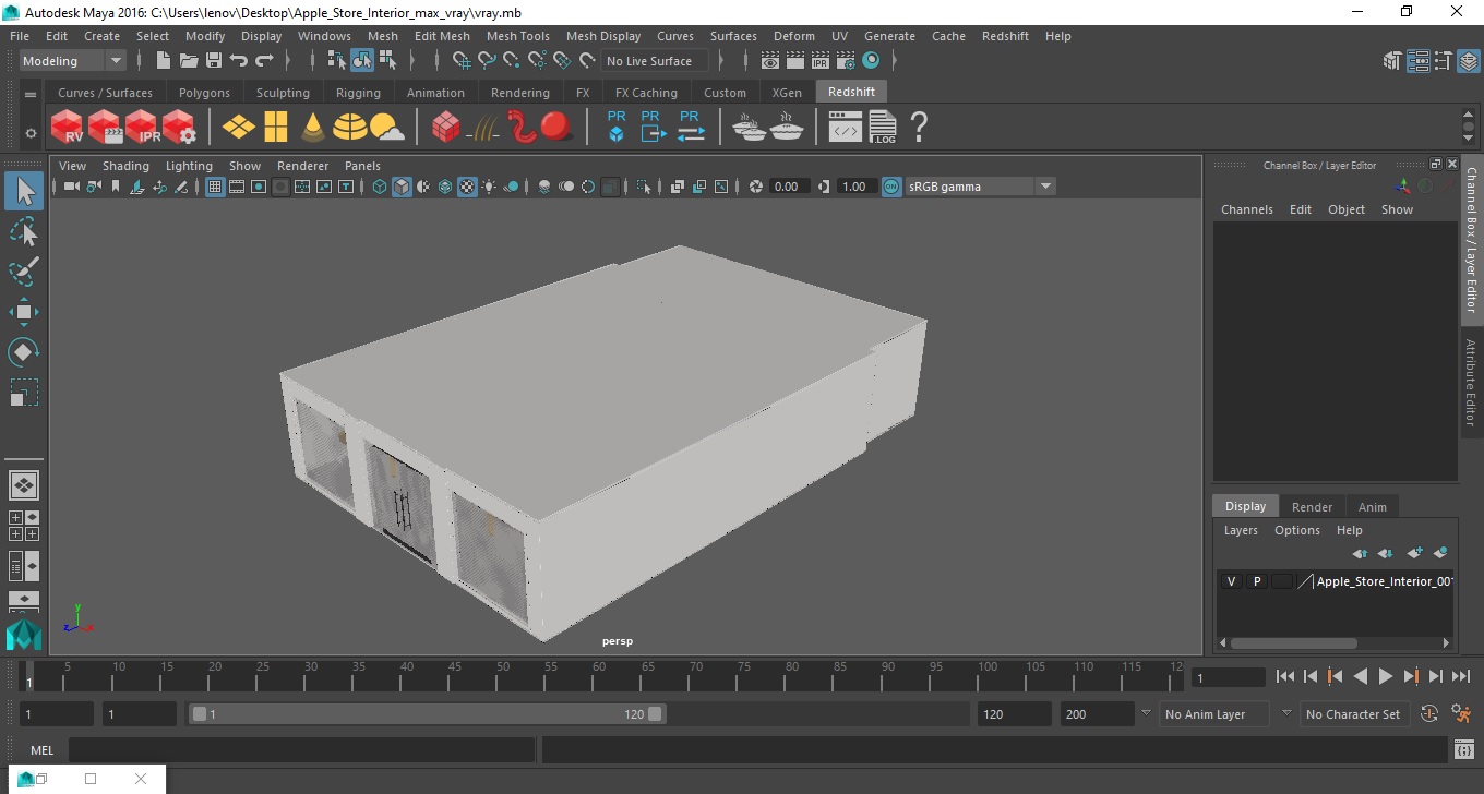 3D model Apple Store Interior