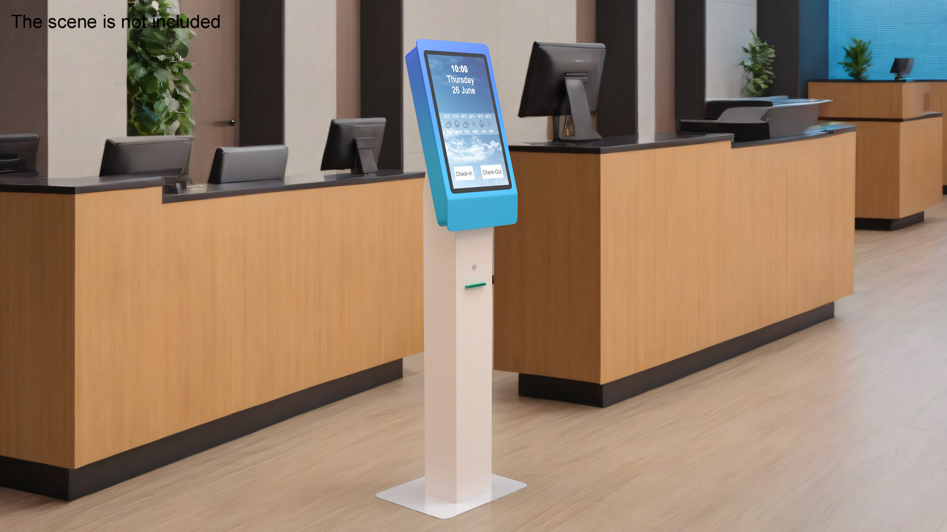 Hotel Kiosk 2 White 3D model