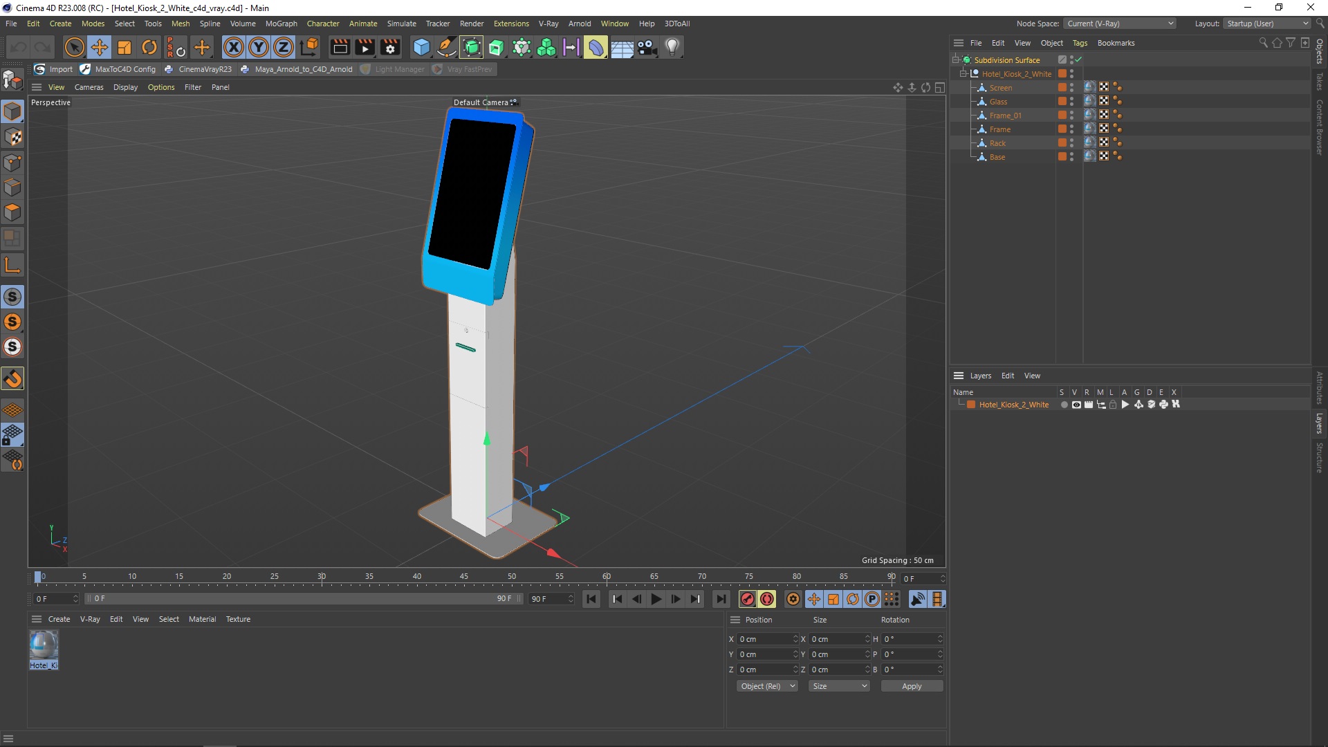 Hotel Kiosk 2 White 3D model