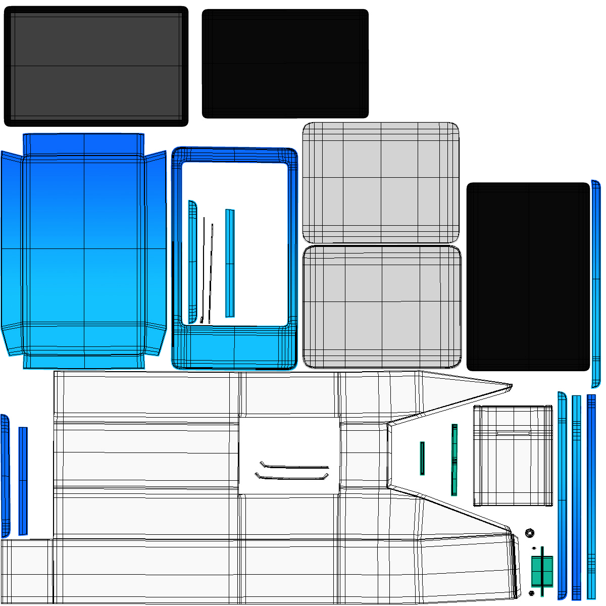 Hotel Kiosk 2 White 3D model