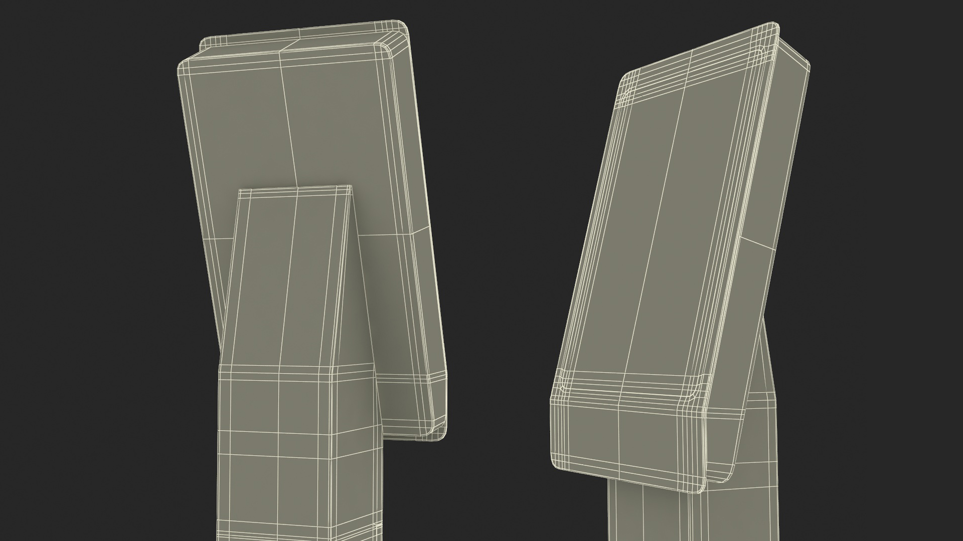 Hotel Kiosk 2 White 3D model