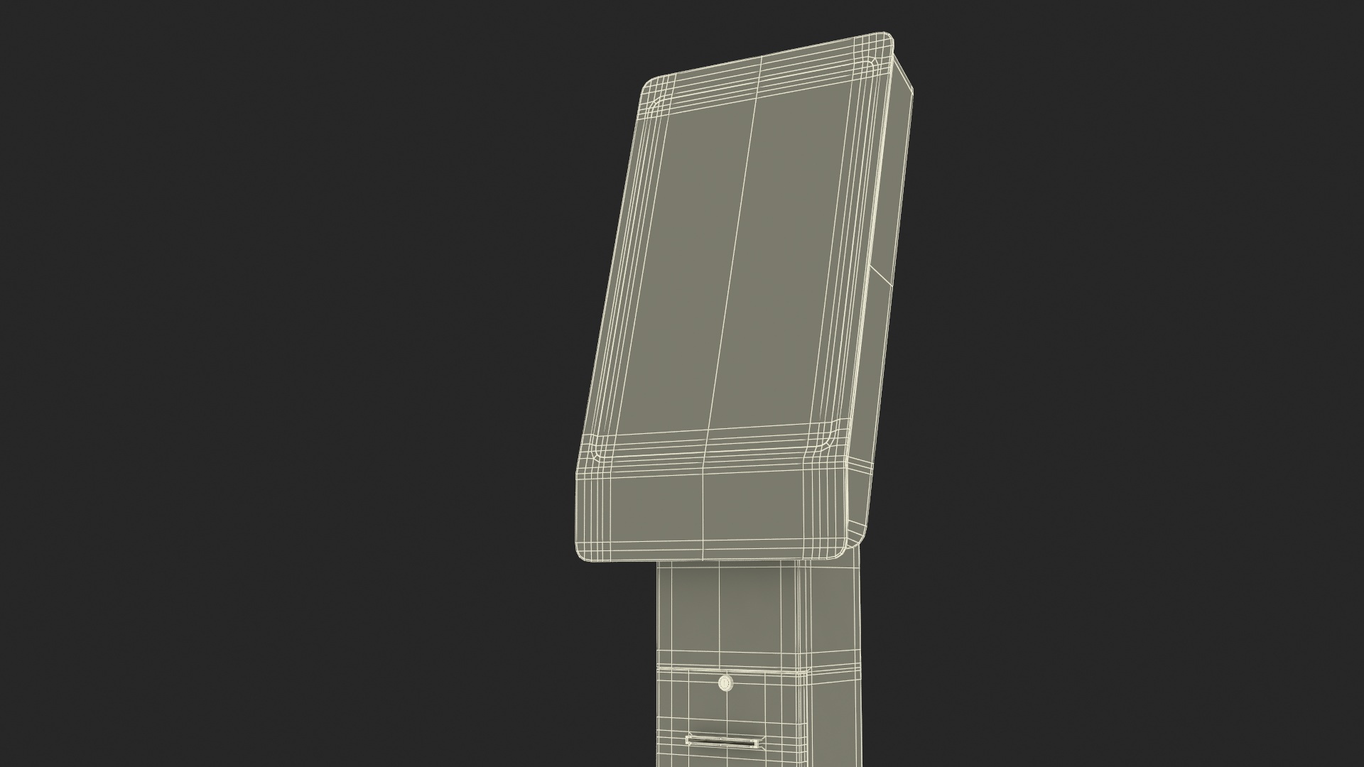 Hotel Kiosk 2 White 3D model