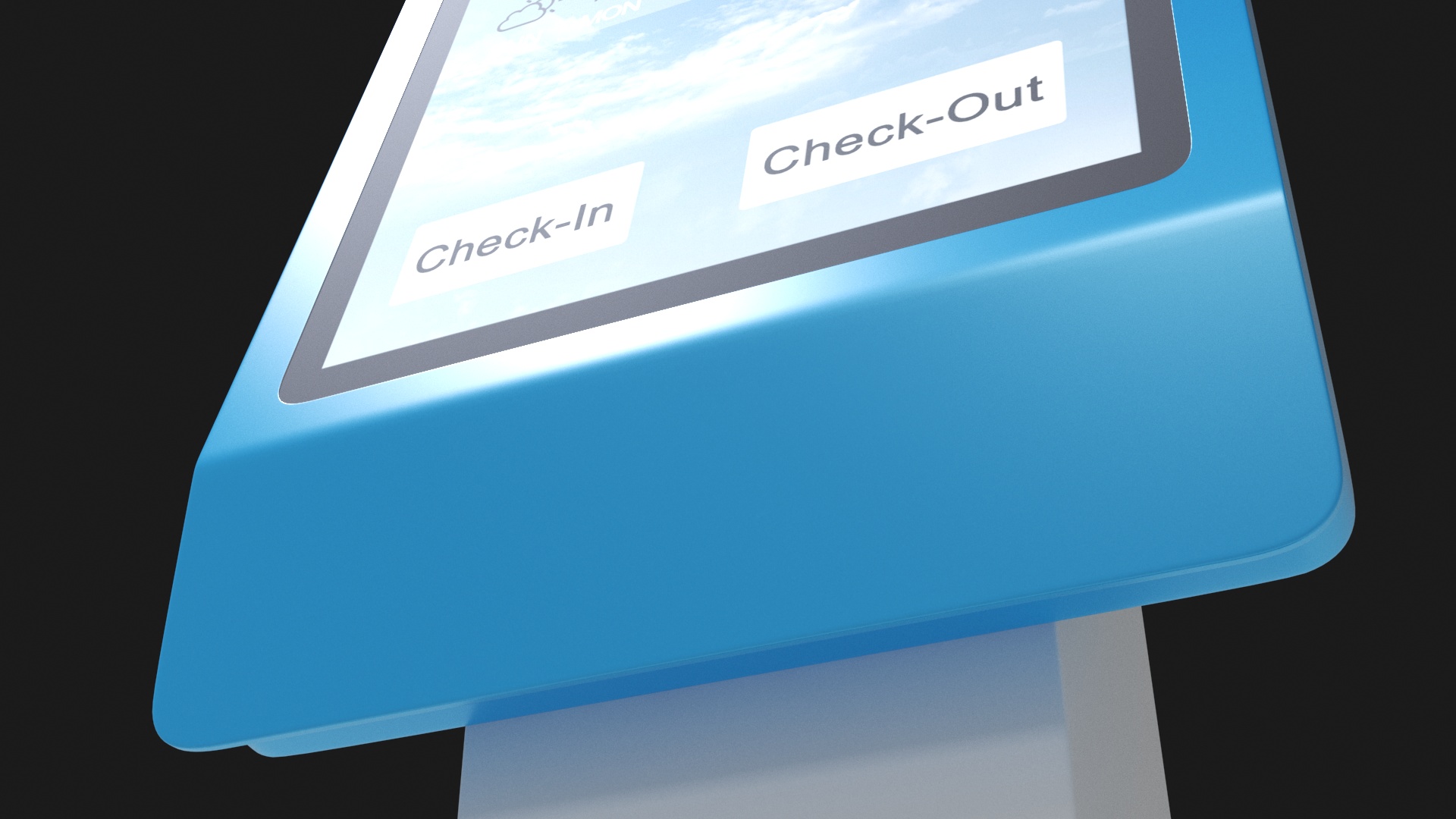 Hotel Kiosk 2 White 3D model