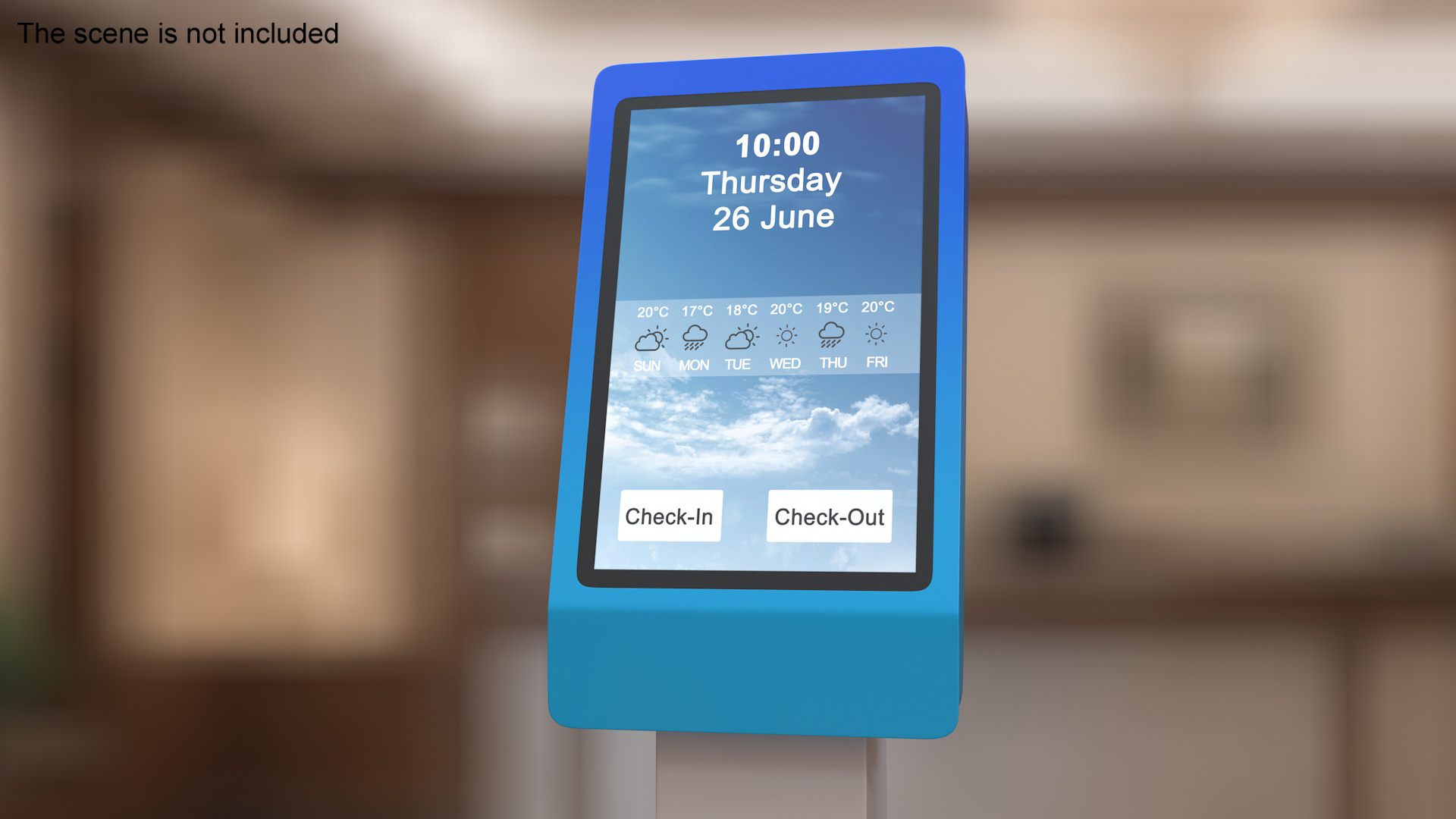 Hotel Kiosk 2 White 3D model