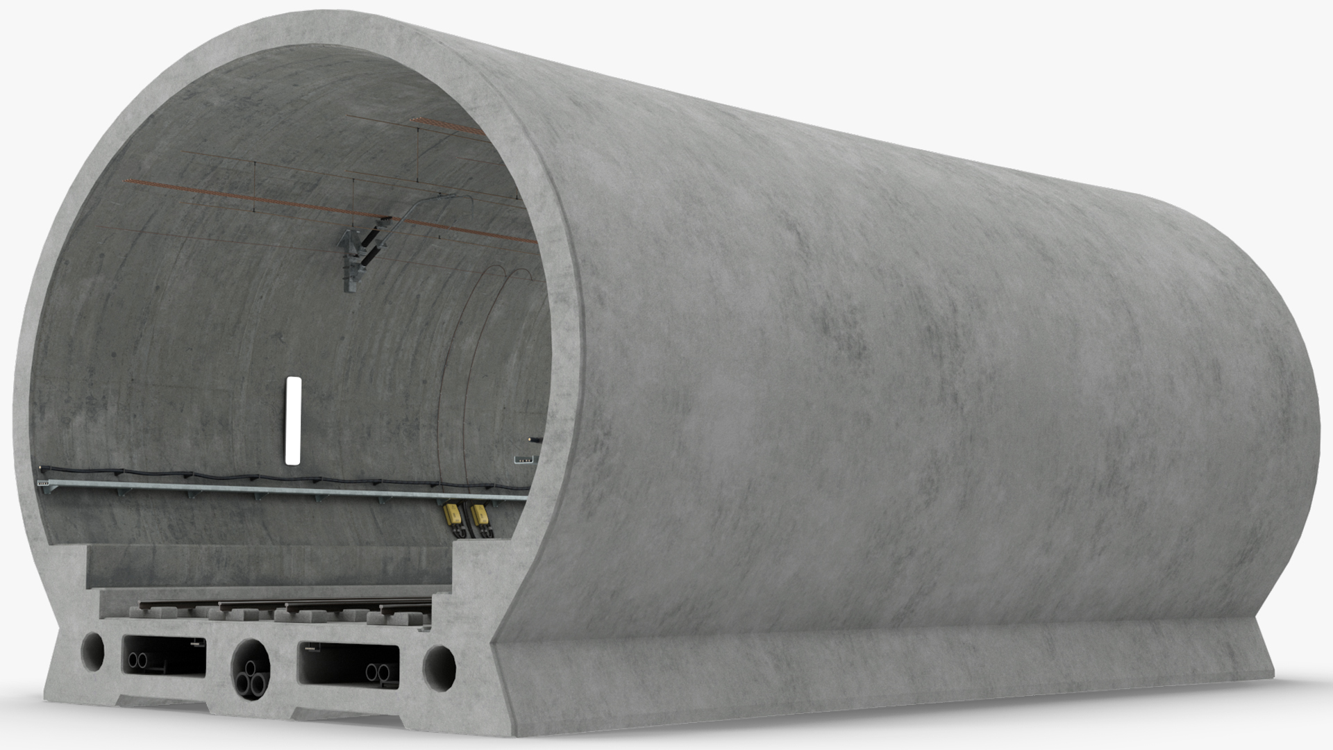 3D Railway Subway Cross Section Bend model