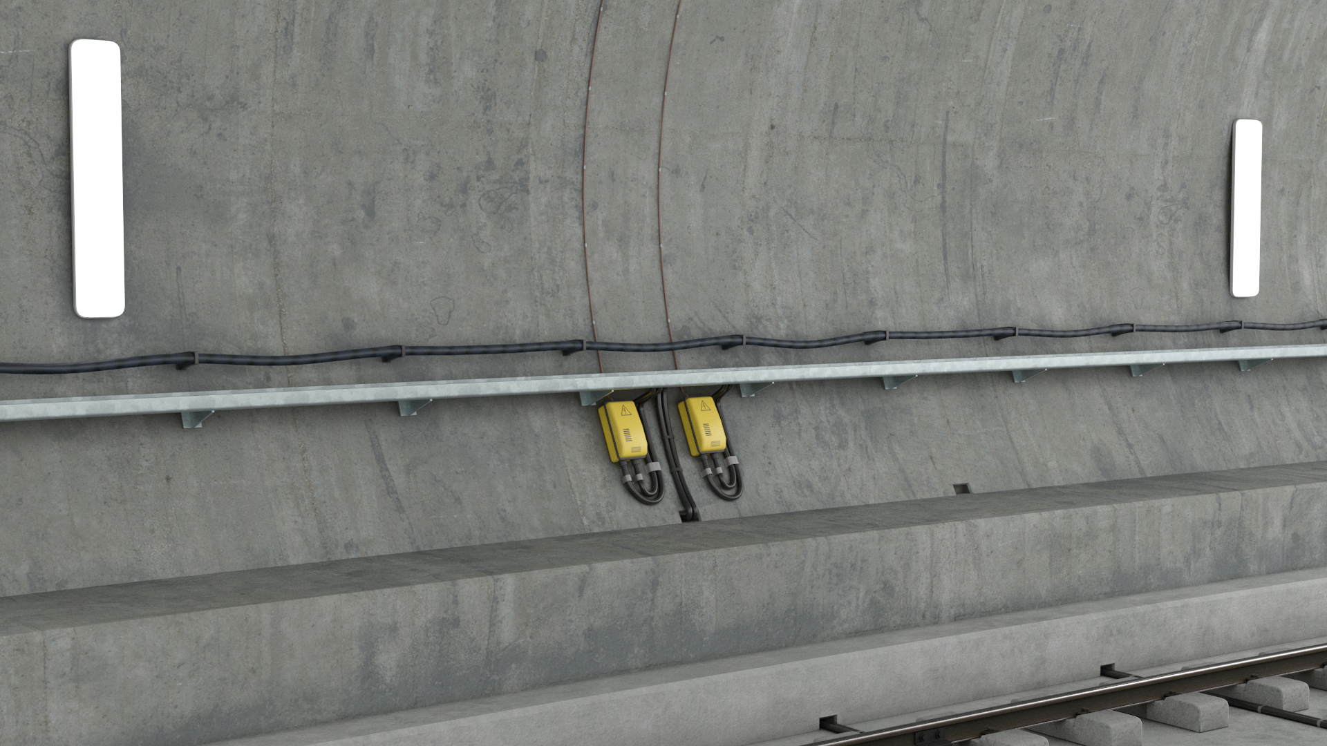 3D Railway Subway Cross Section Bend model