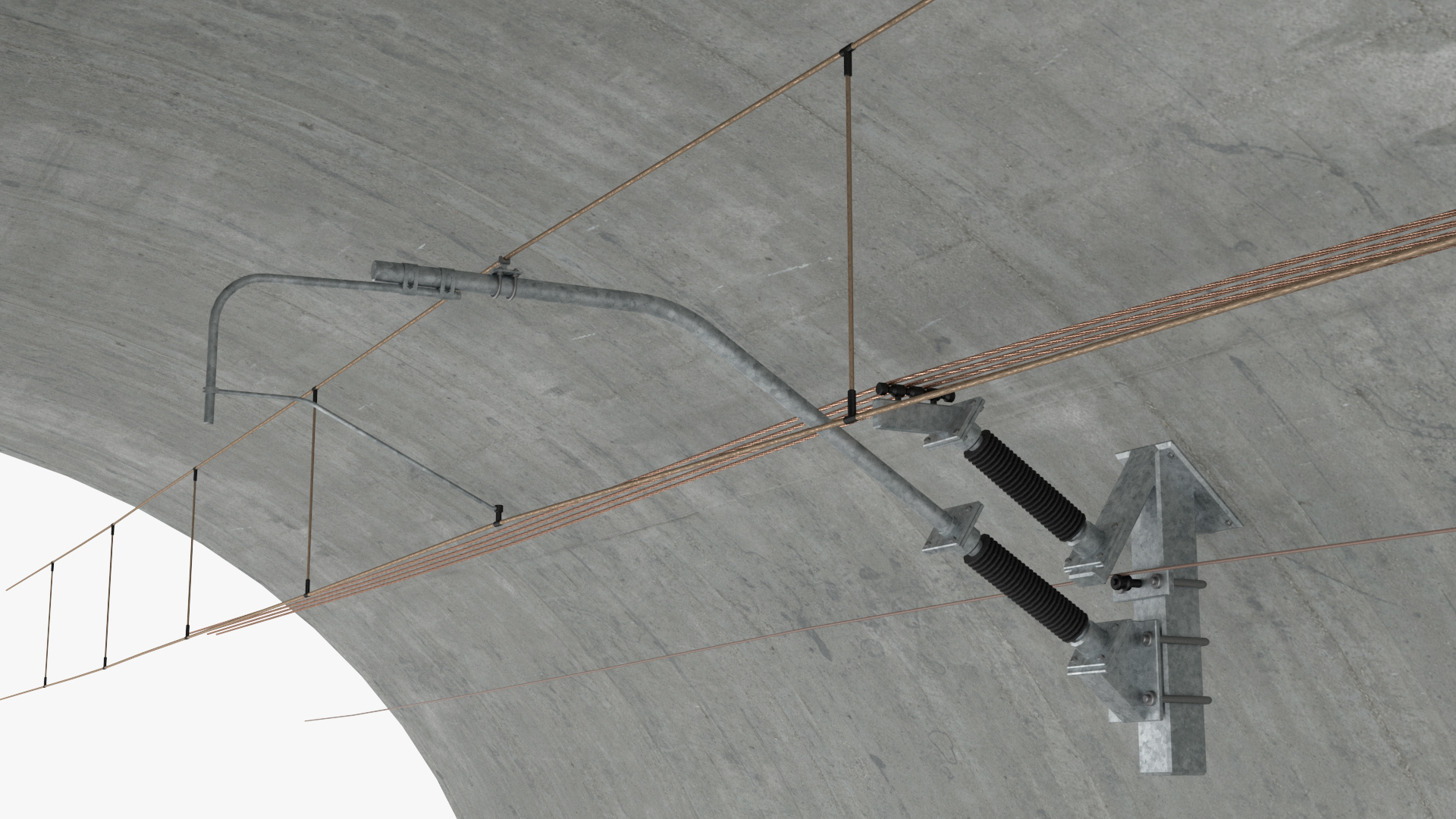 3D Railway Subway Cross Section Bend model