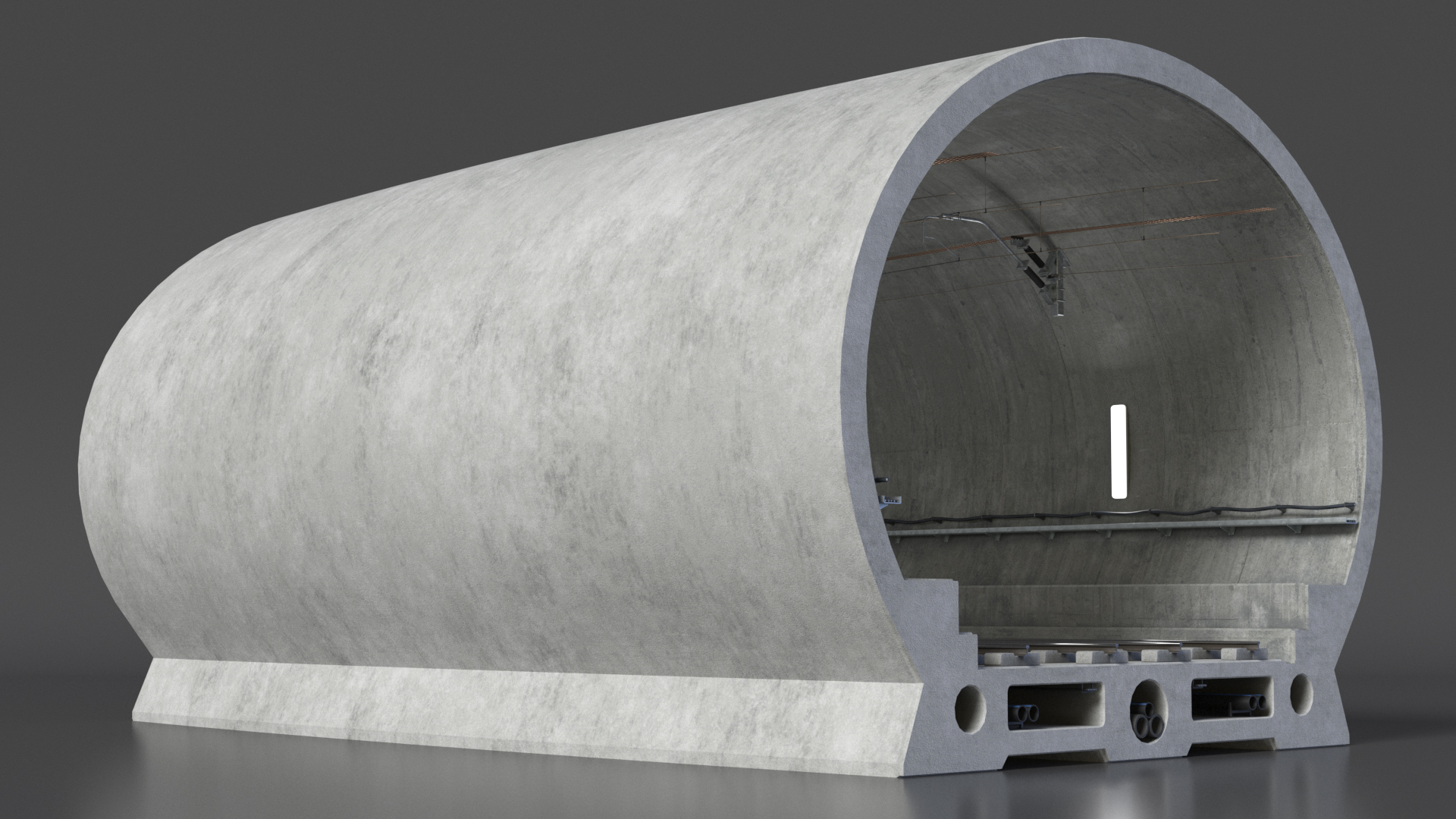 3D Railway Subway Cross Section Bend model