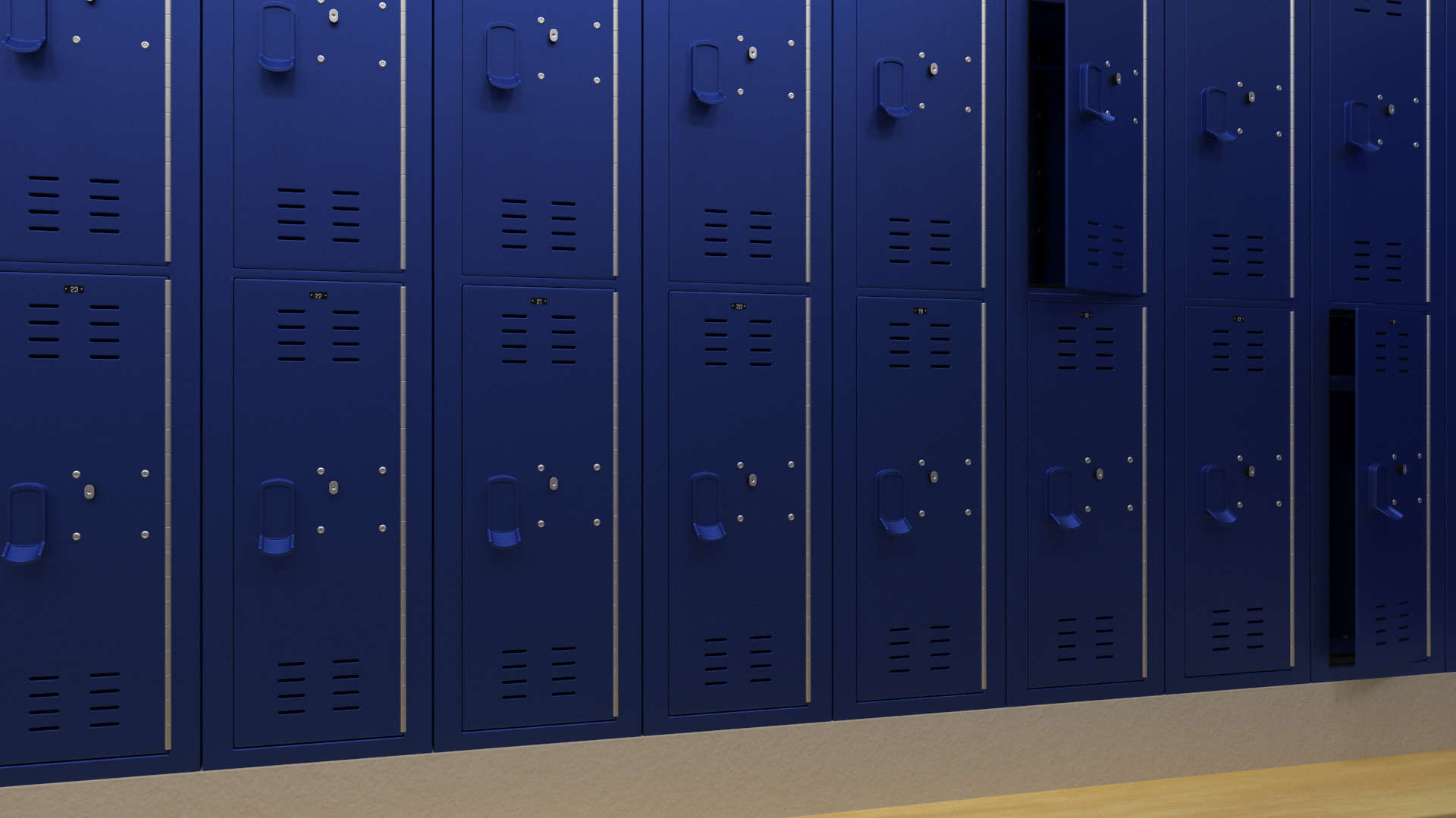 Locker Room Concept Blue 3D model