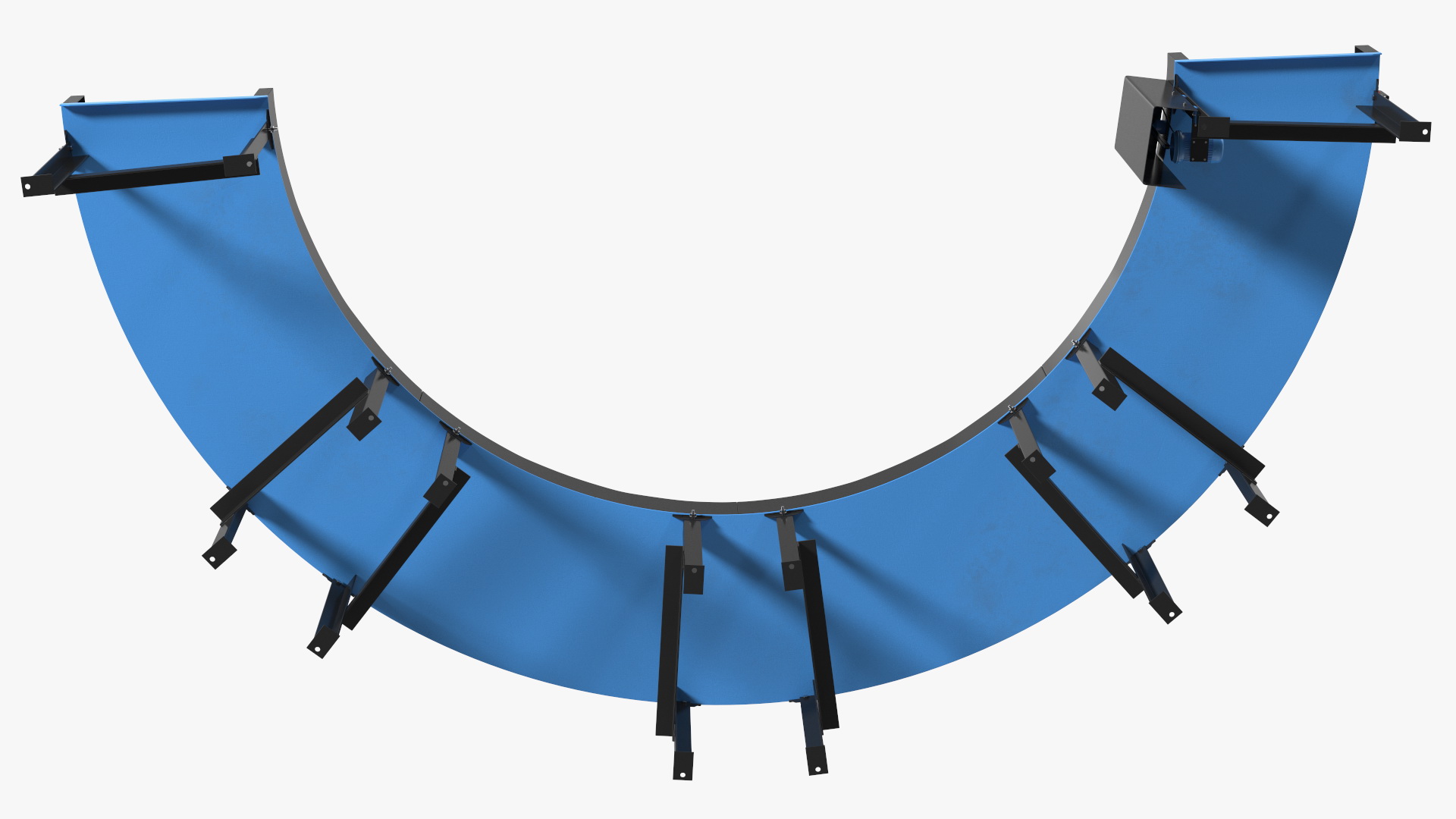 3D model Powered Bend Roller With Cardboard Boxes