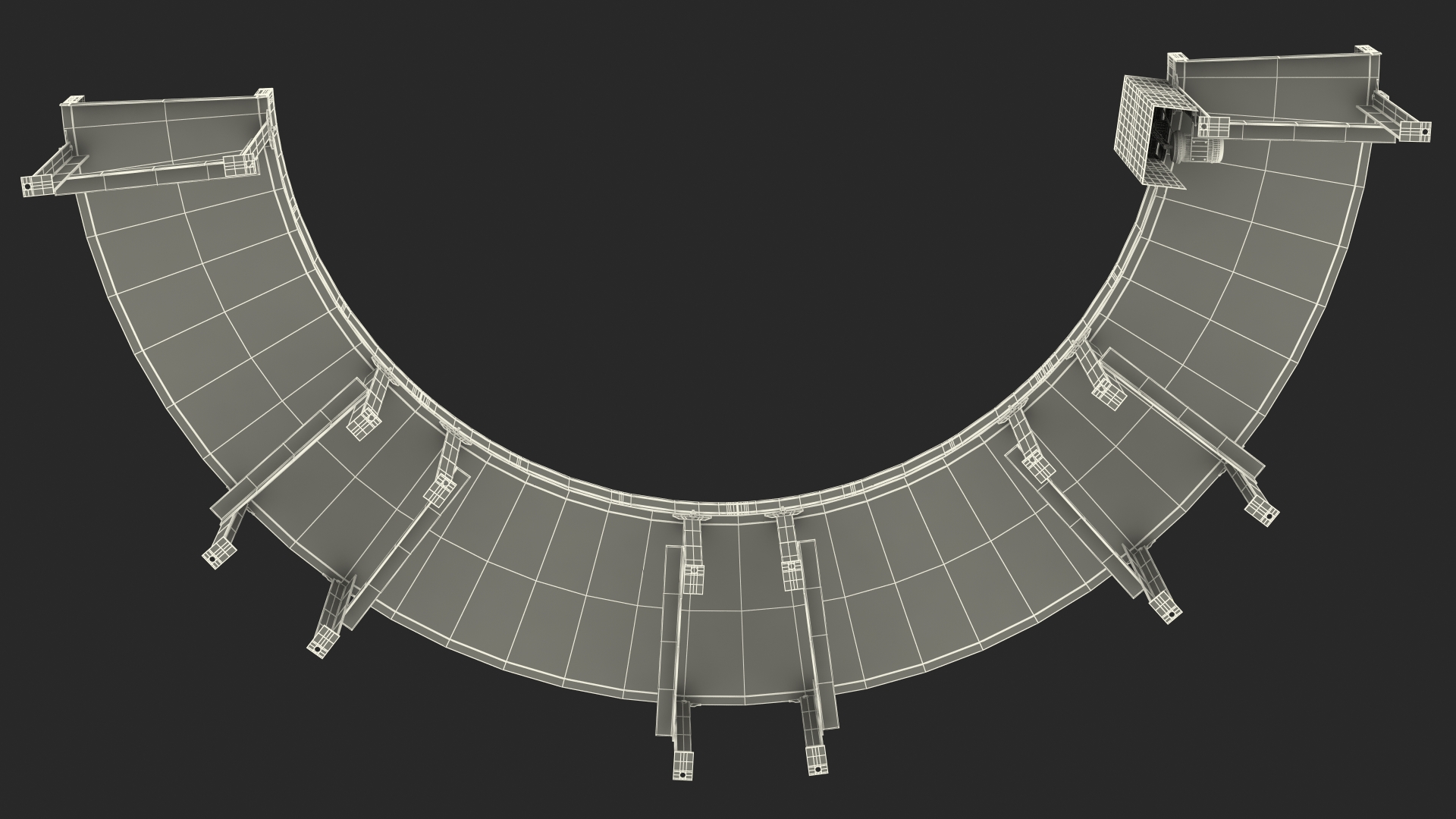 3D model Powered Bend Roller With Cardboard Boxes