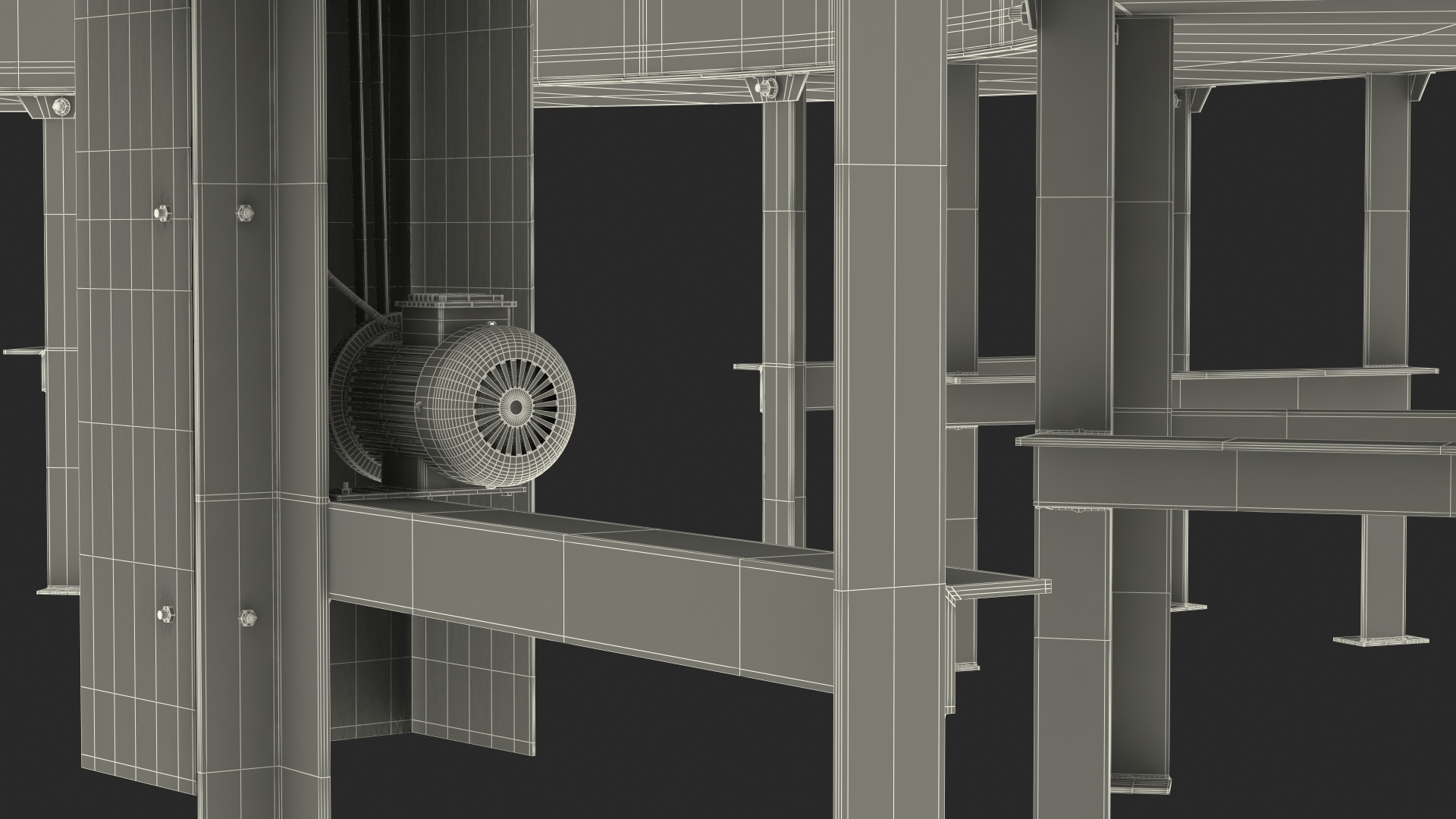 3D model Powered Bend Roller With Cardboard Boxes