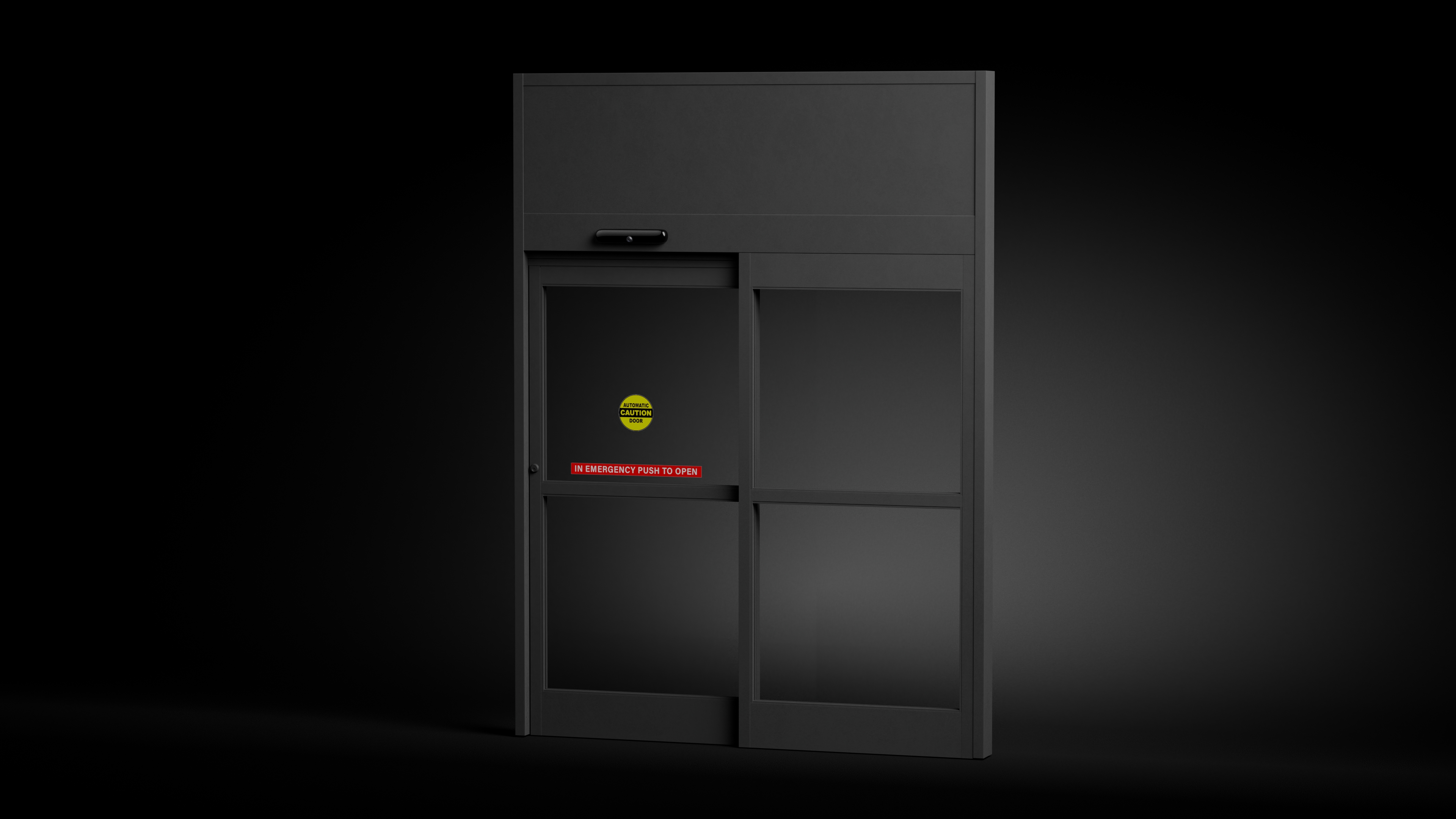 3D Automatic Sliding Door Entrance System model