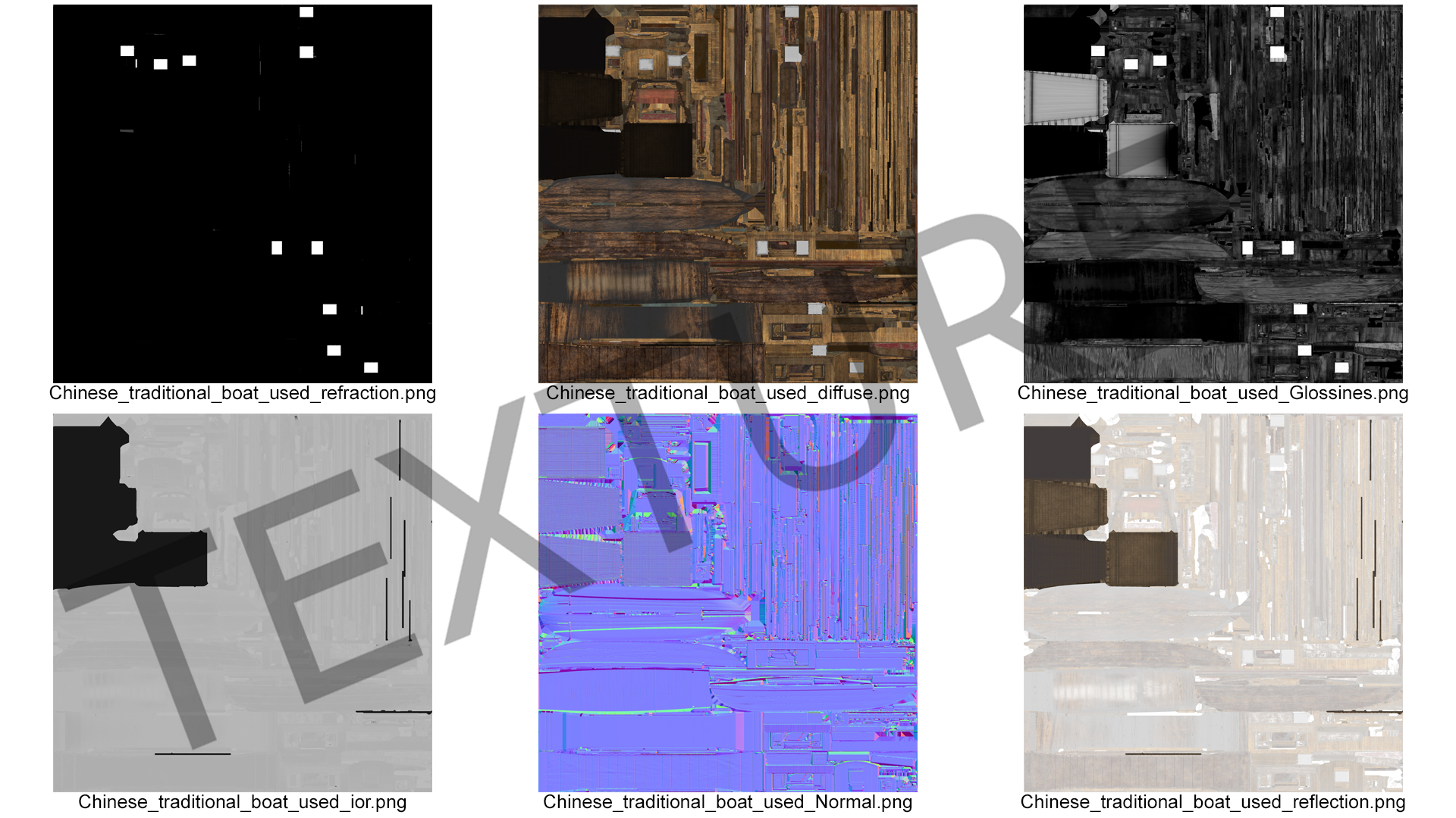 3D model Old Traditional Chinese Wooden Passenger Boat