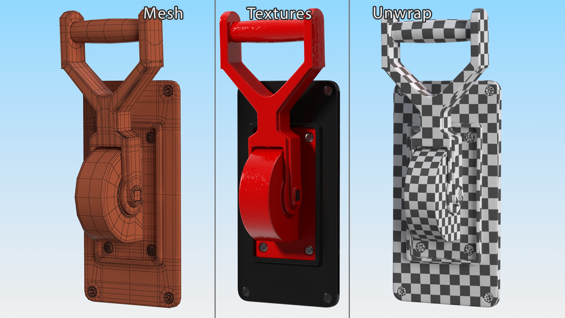 3D Old Industrial Electric Knife Switch
