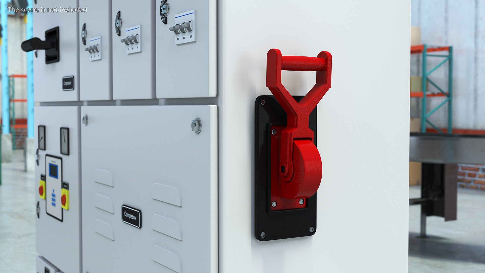 3D Old Industrial Electric Knife Switch
