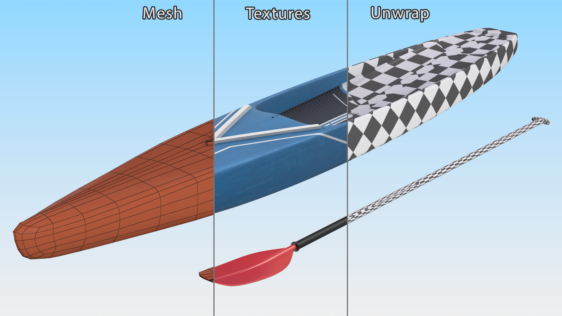 3D All Water Race SUP Paddle Board