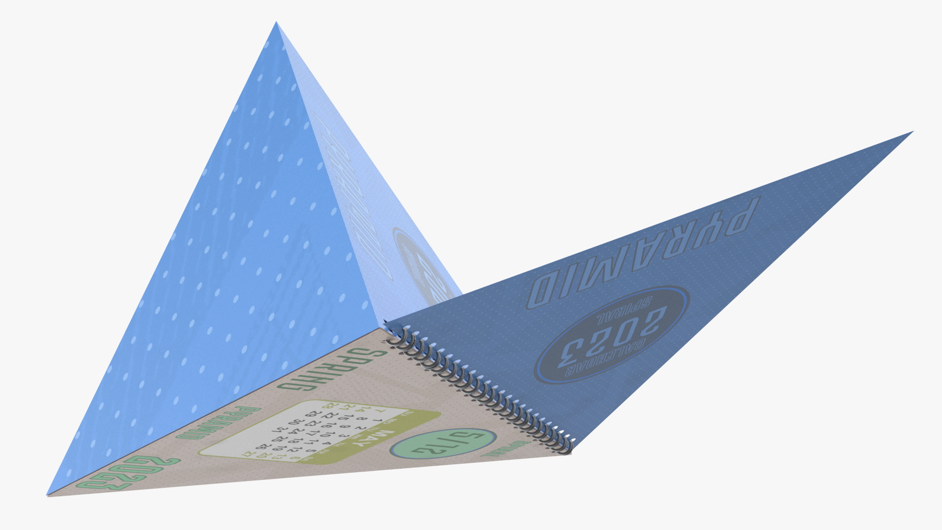 3D Pyramid Desk Calendar Mockup model