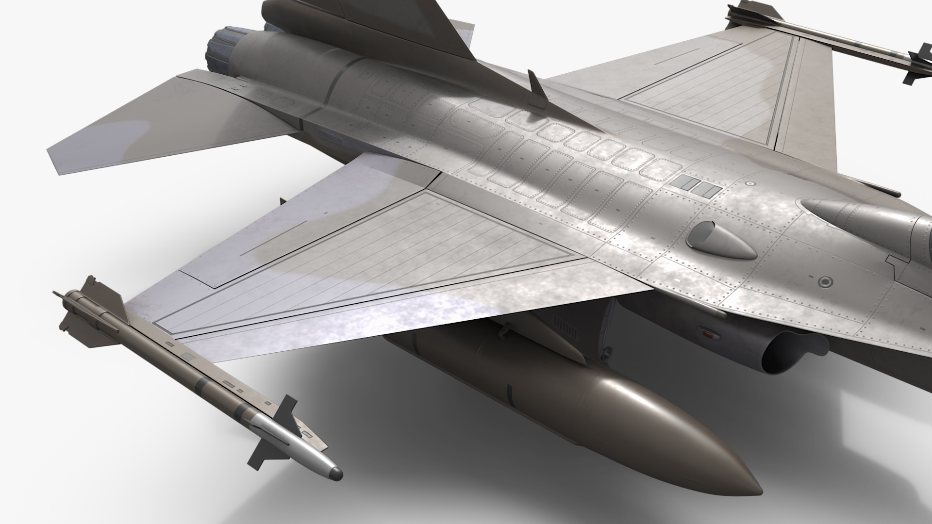 Combat Interceptor Fighter Jet Rigged 3D