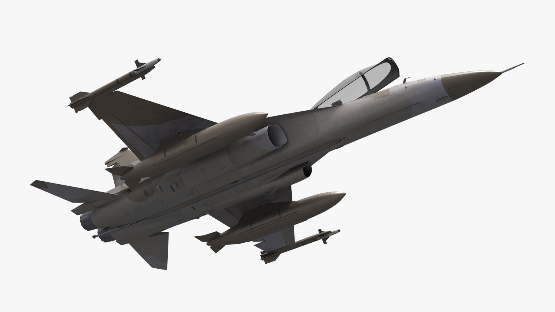 Combat Interceptor Fighter Jet Rigged 3D