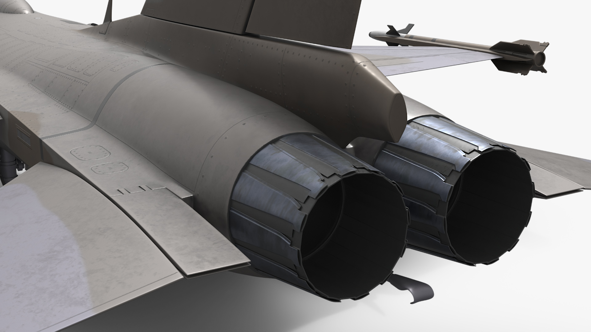 Combat Interceptor Fighter Jet Rigged 3D