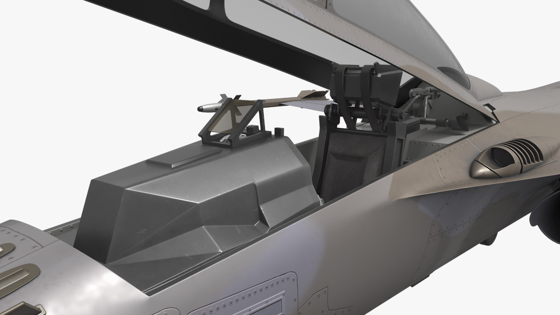 Combat Interceptor Fighter Jet Rigged 3D