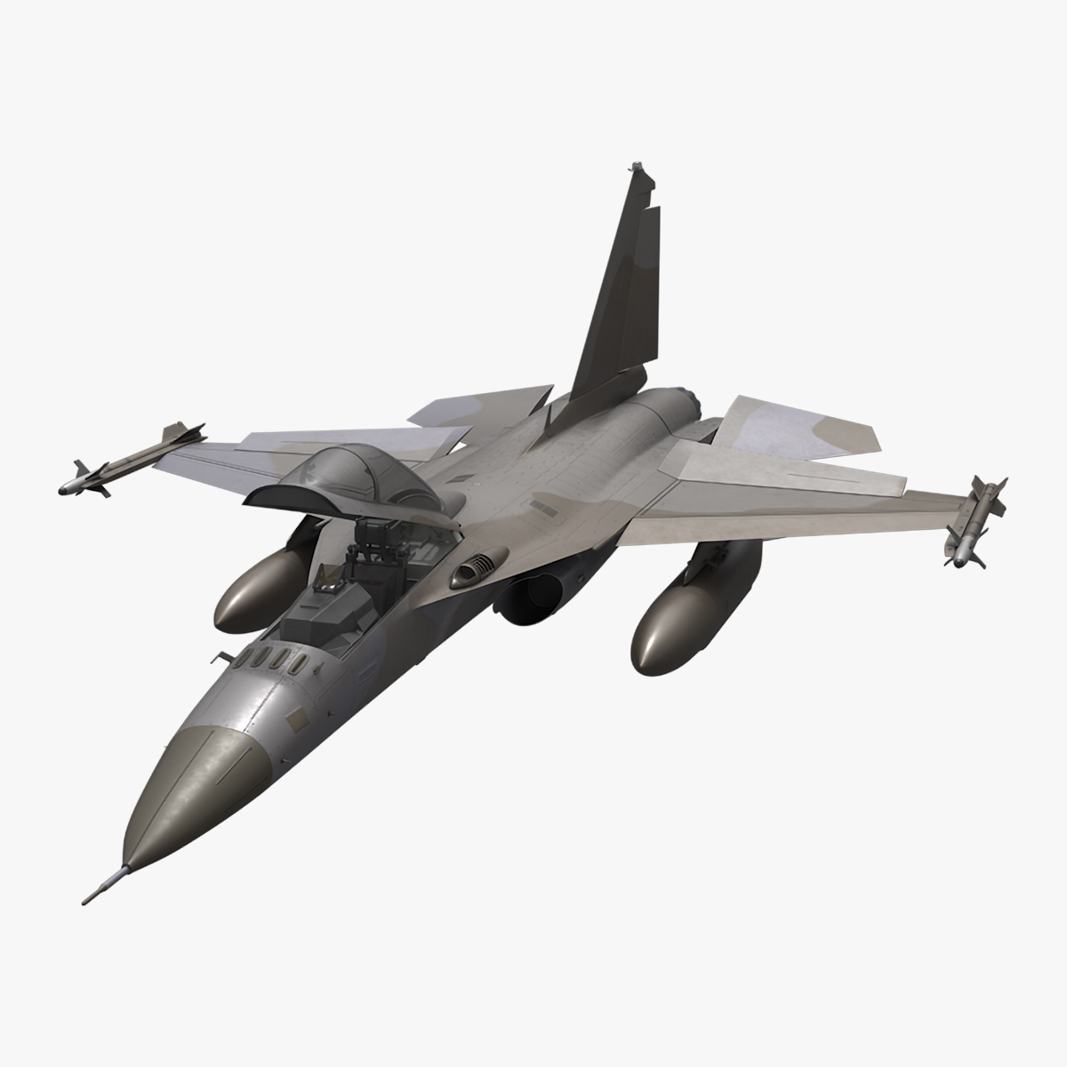 Combat Interceptor Fighter Jet Rigged 3D