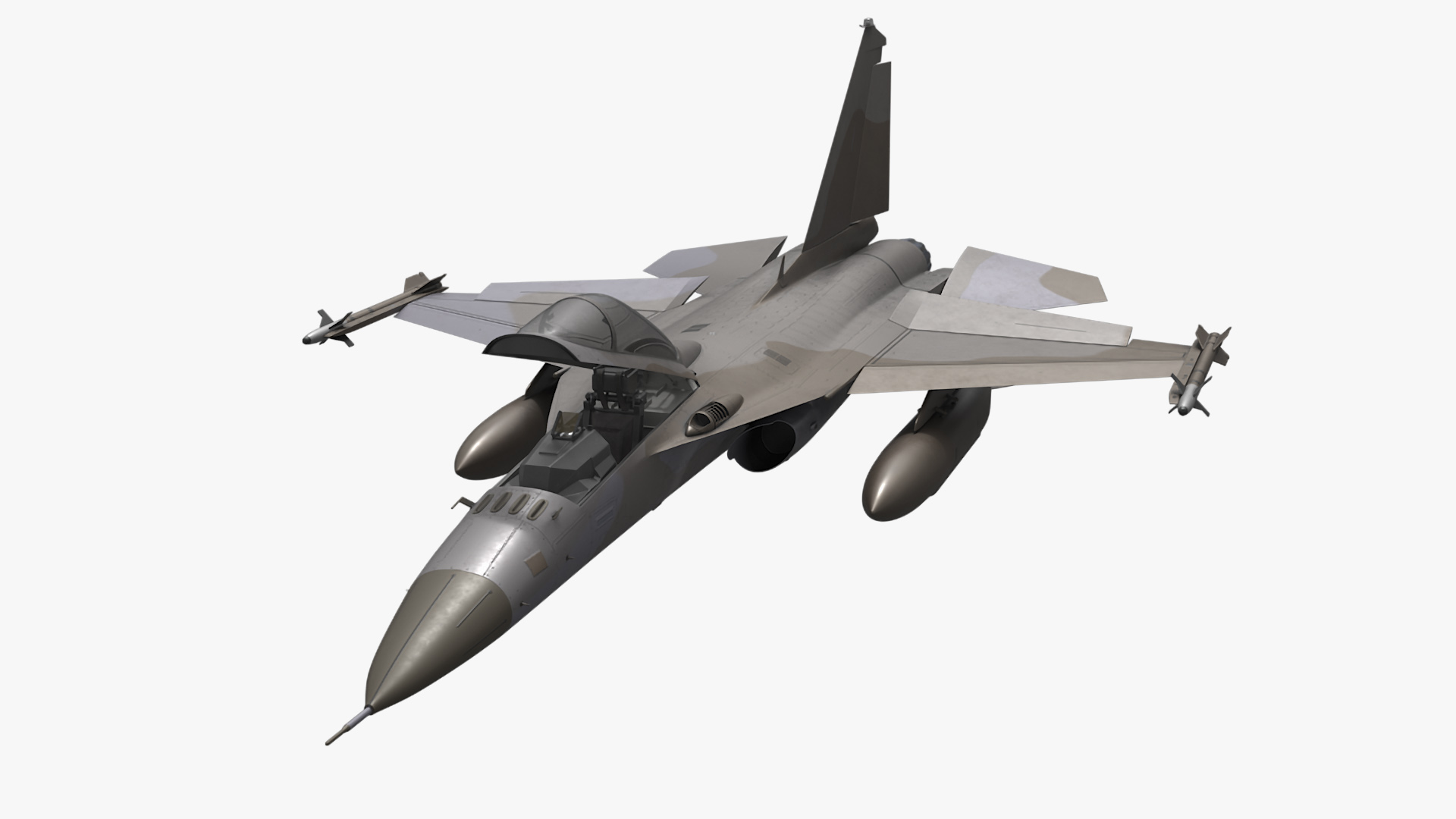 Combat Interceptor Fighter Jet Rigged 3D