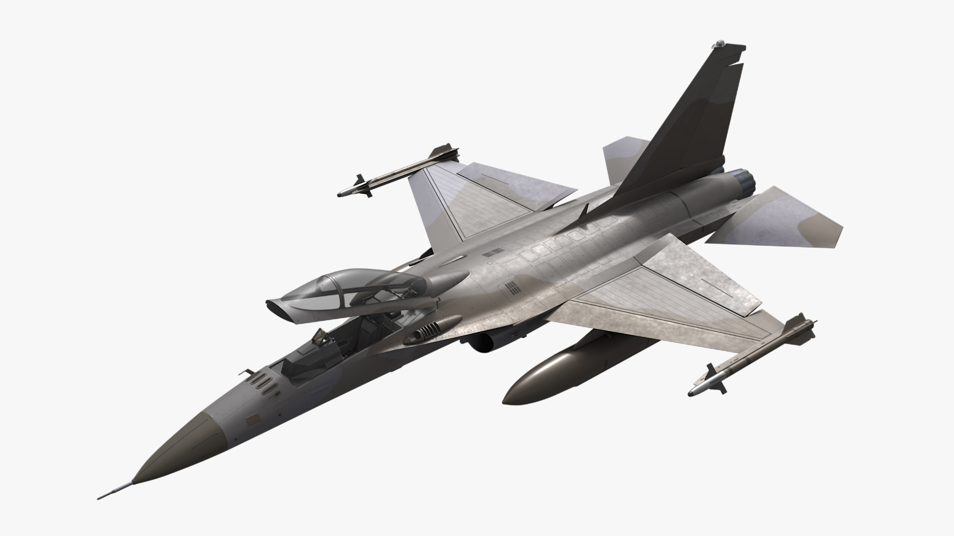 Combat Interceptor Fighter Jet Rigged 3D