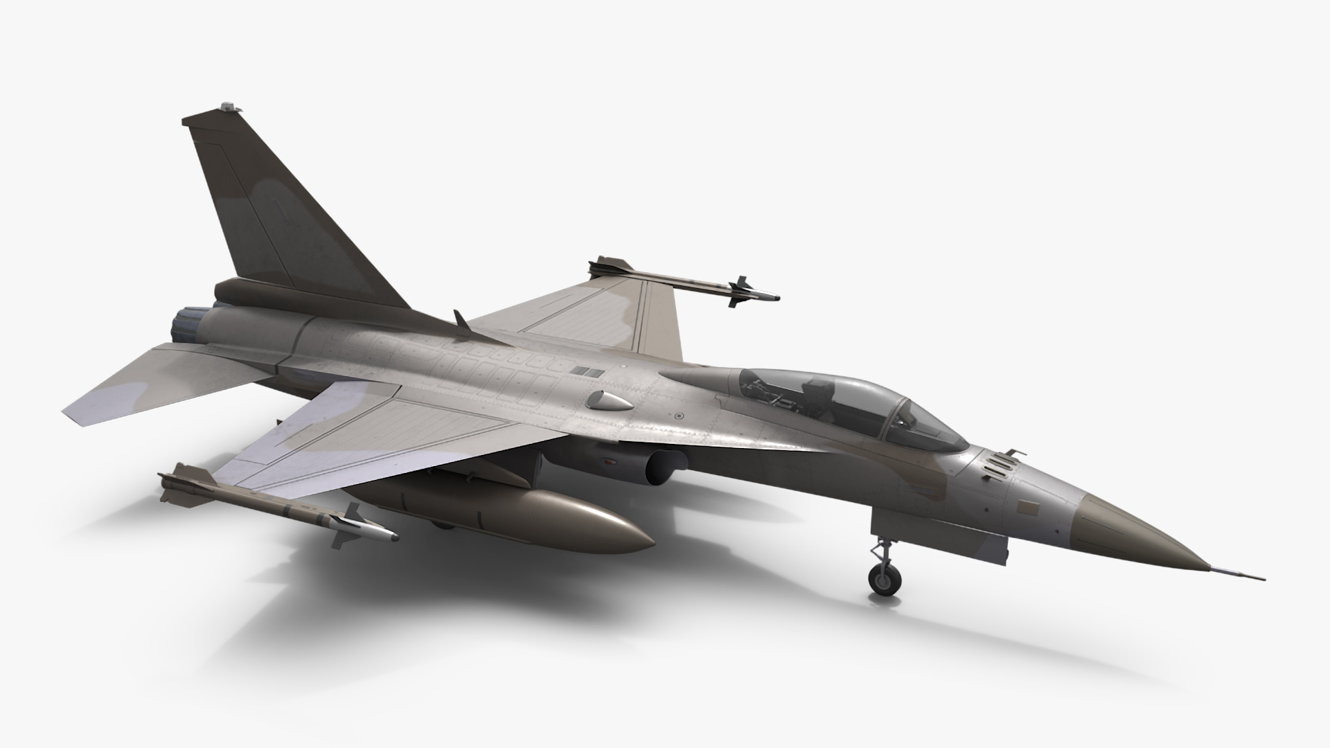 Combat Interceptor Fighter Jet Rigged 3D