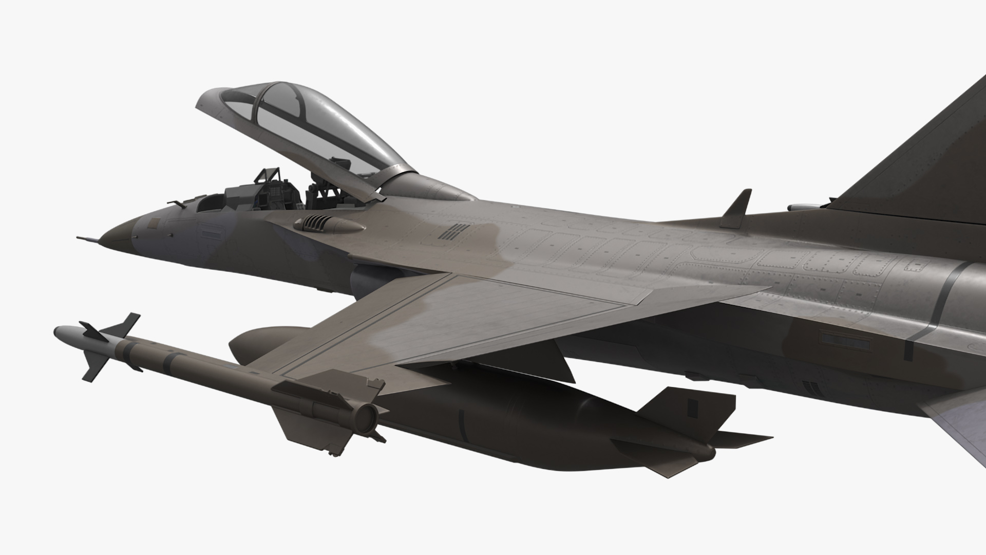 Combat Interceptor Fighter Jet Rigged 3D
