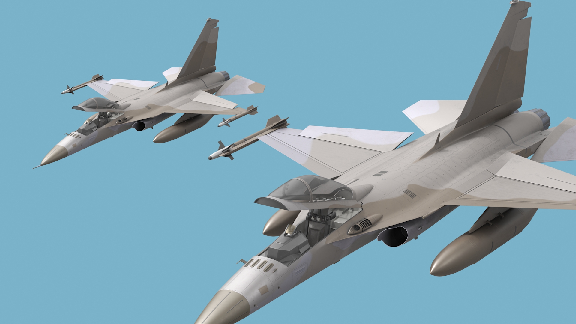 Combat Interceptor Fighter Jet Rigged 3D