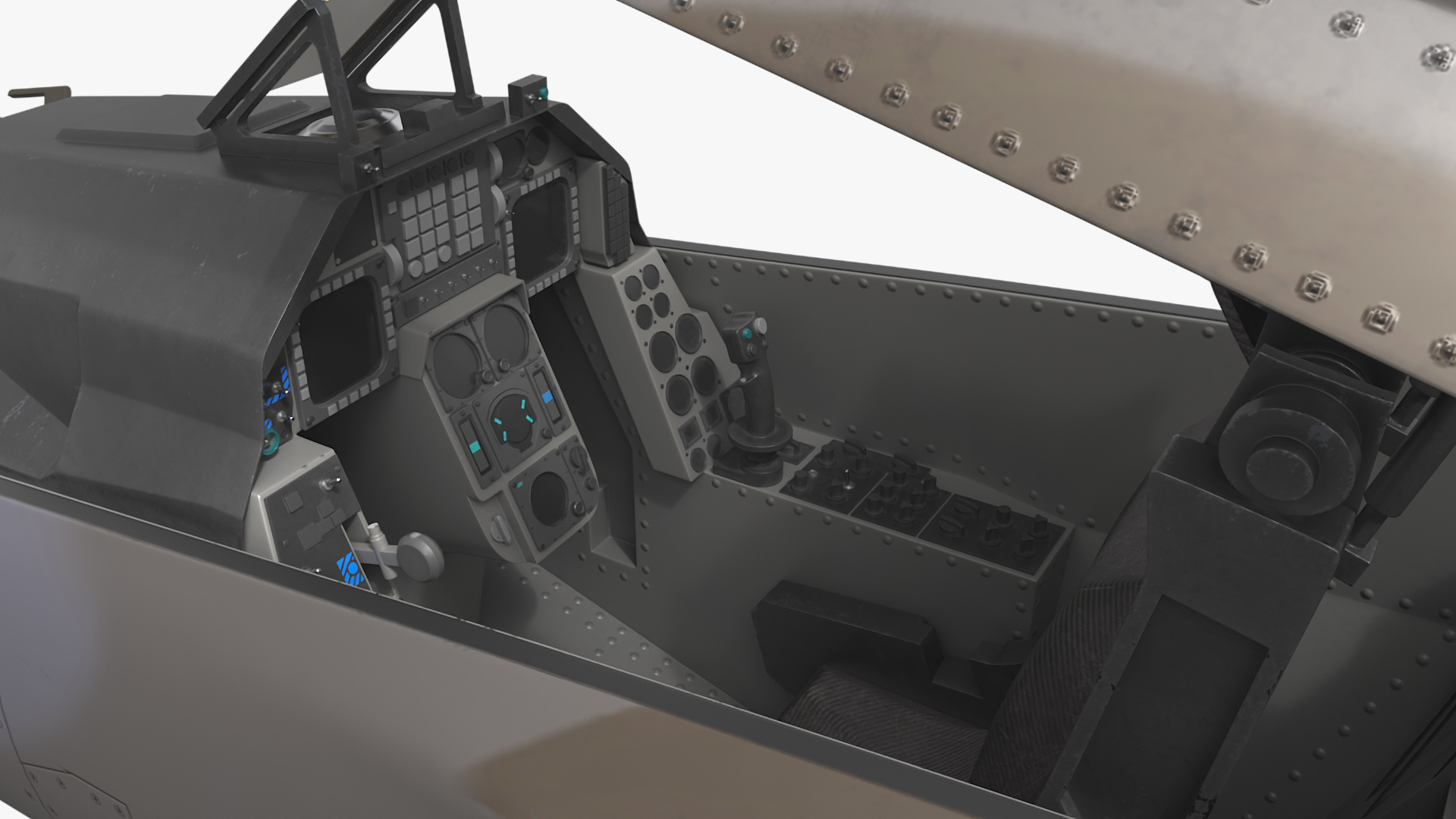 Combat Interceptor Fighter Jet Rigged 3D