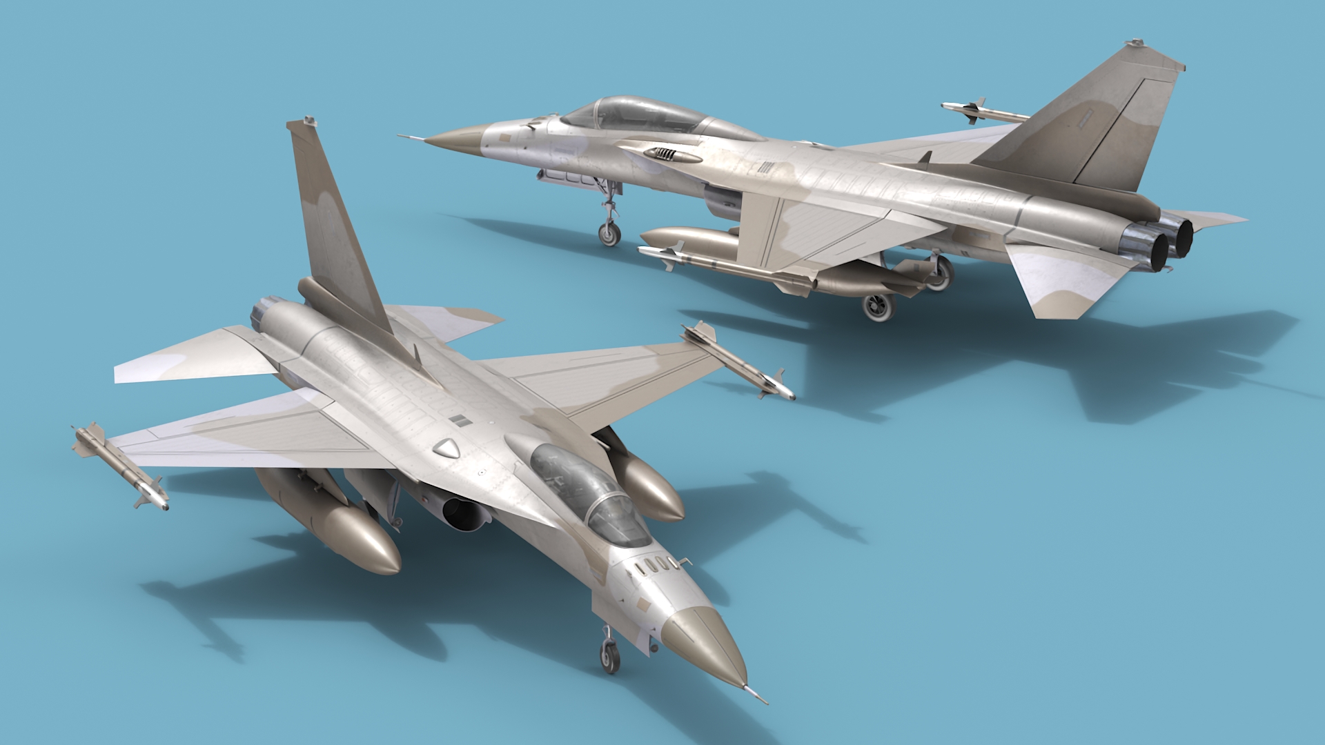 Combat Interceptor Fighter Jet Rigged 3D