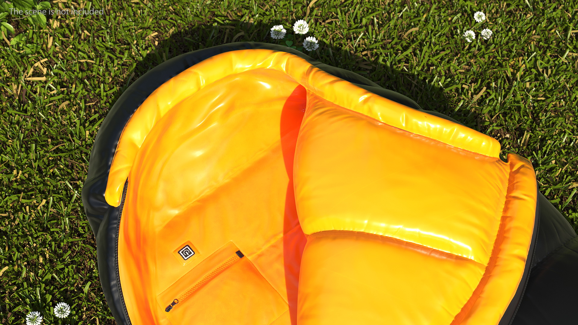3D model Sleeping Bag Black Orange