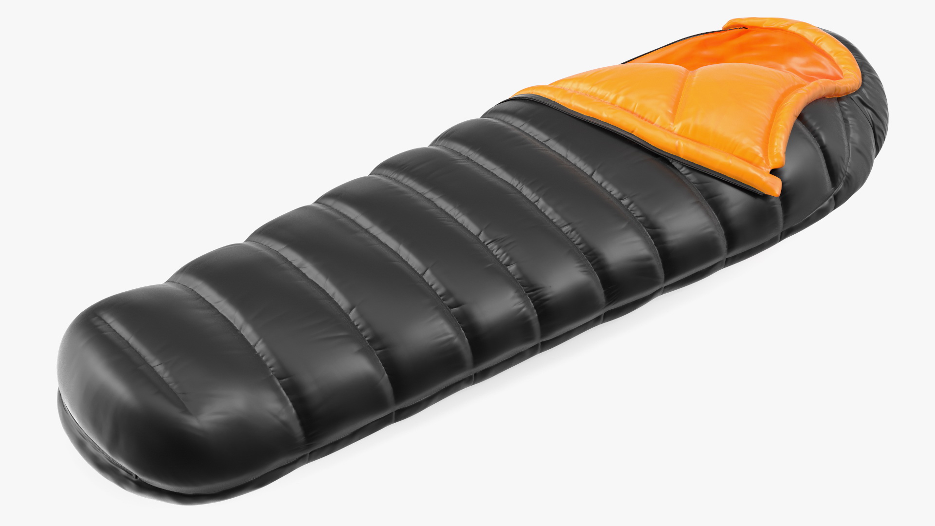 3D model Sleeping Bag Black Orange