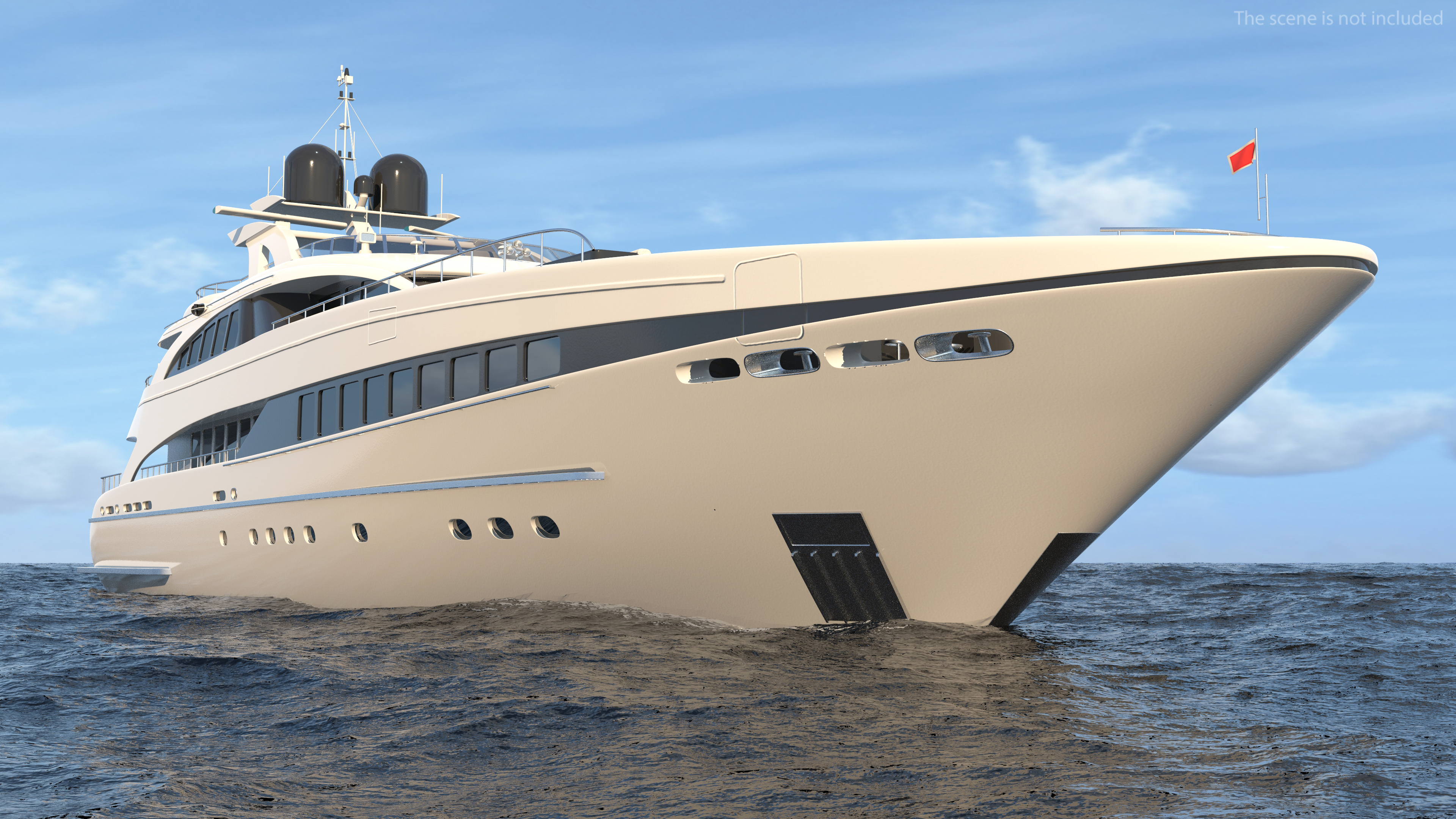 3D Luxury Motor Mega Yacht model
